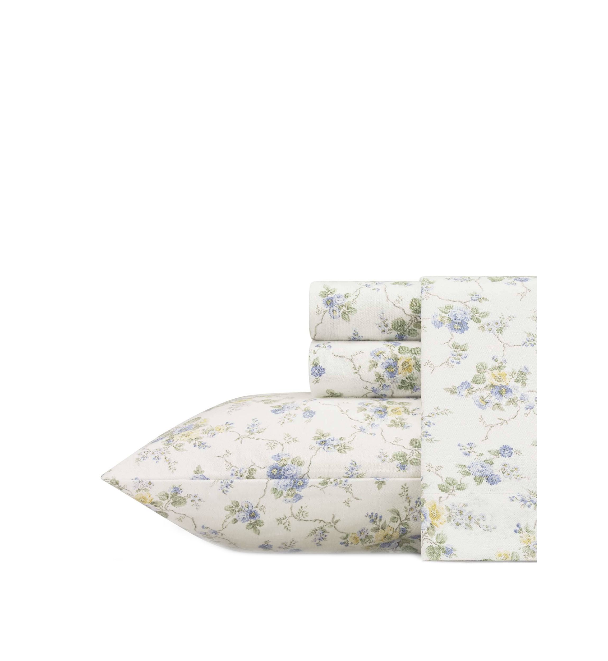 Le Fleur 4-Piece Floral Flannel Sheet Set