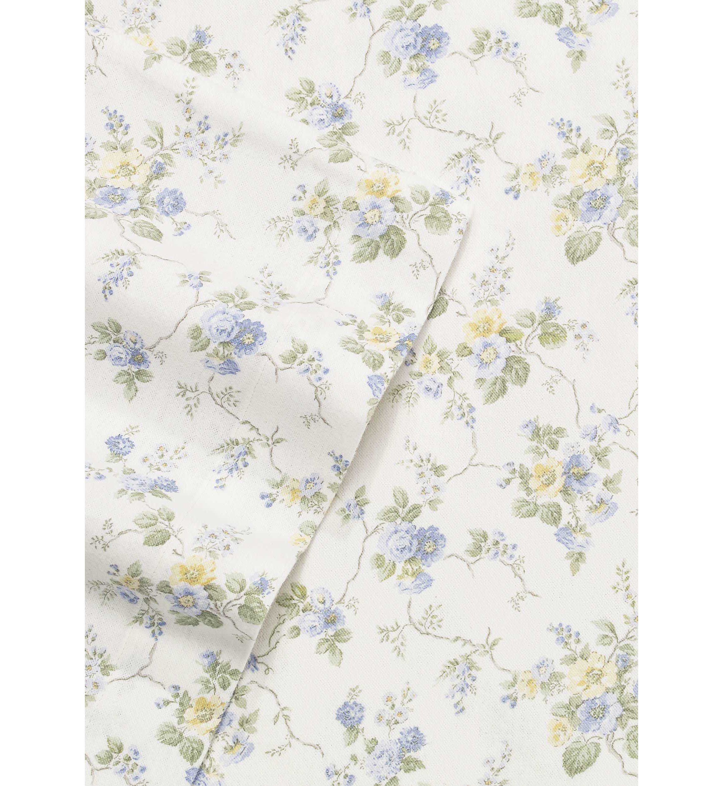 Le Fleur 4-Piece Floral Flannel Sheet Set