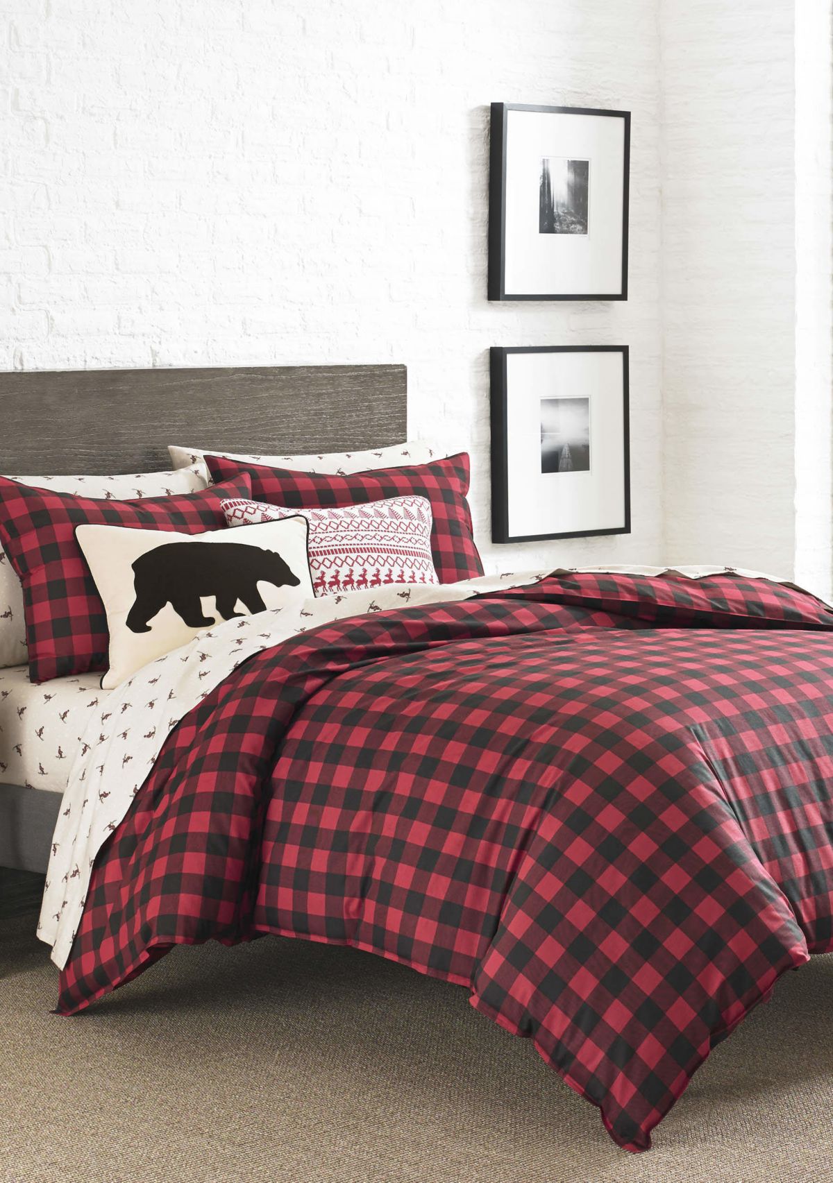 Mountain Plaid Comforter Sham Set