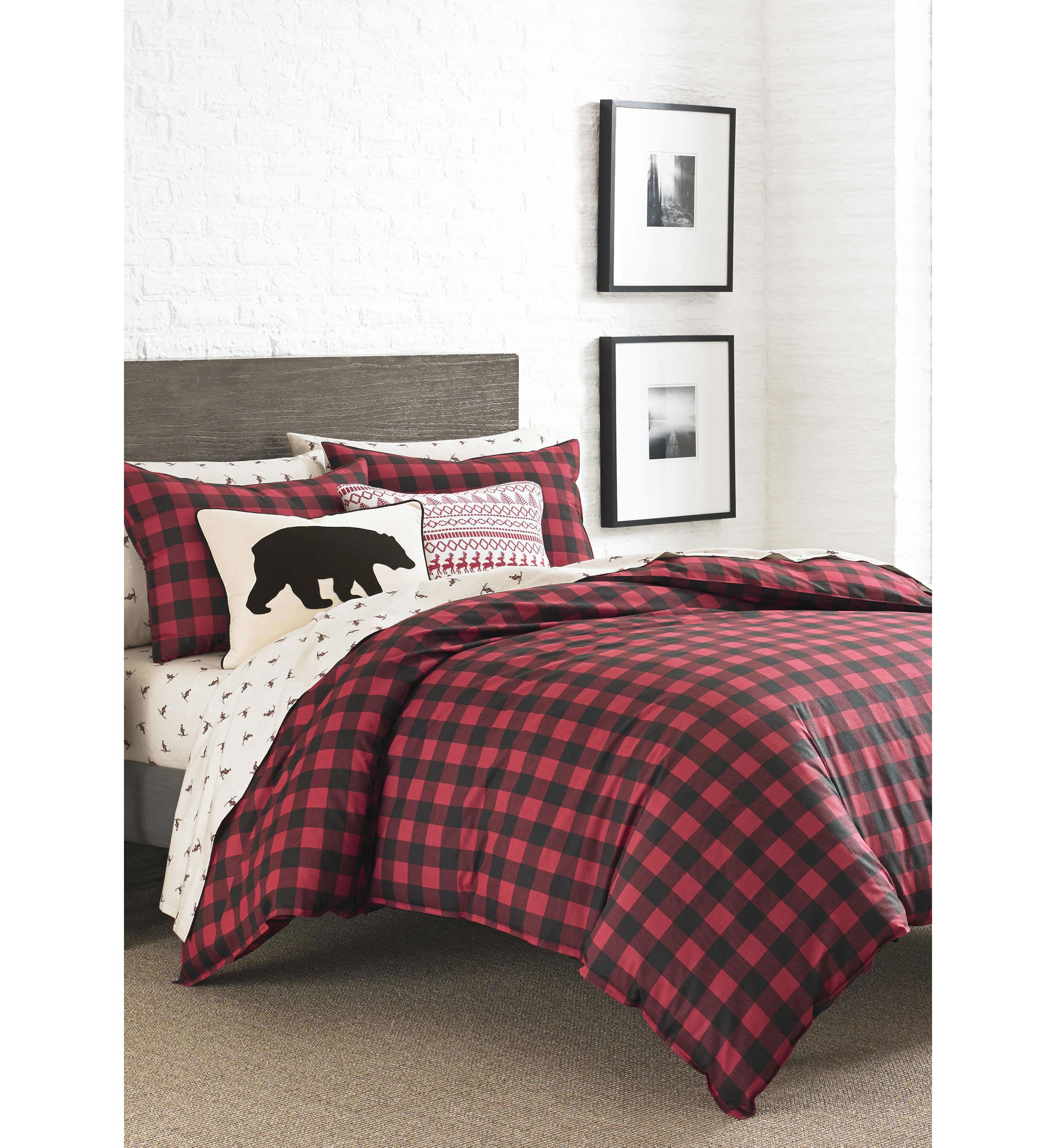 Mountain Plaid Comforter Sham Set