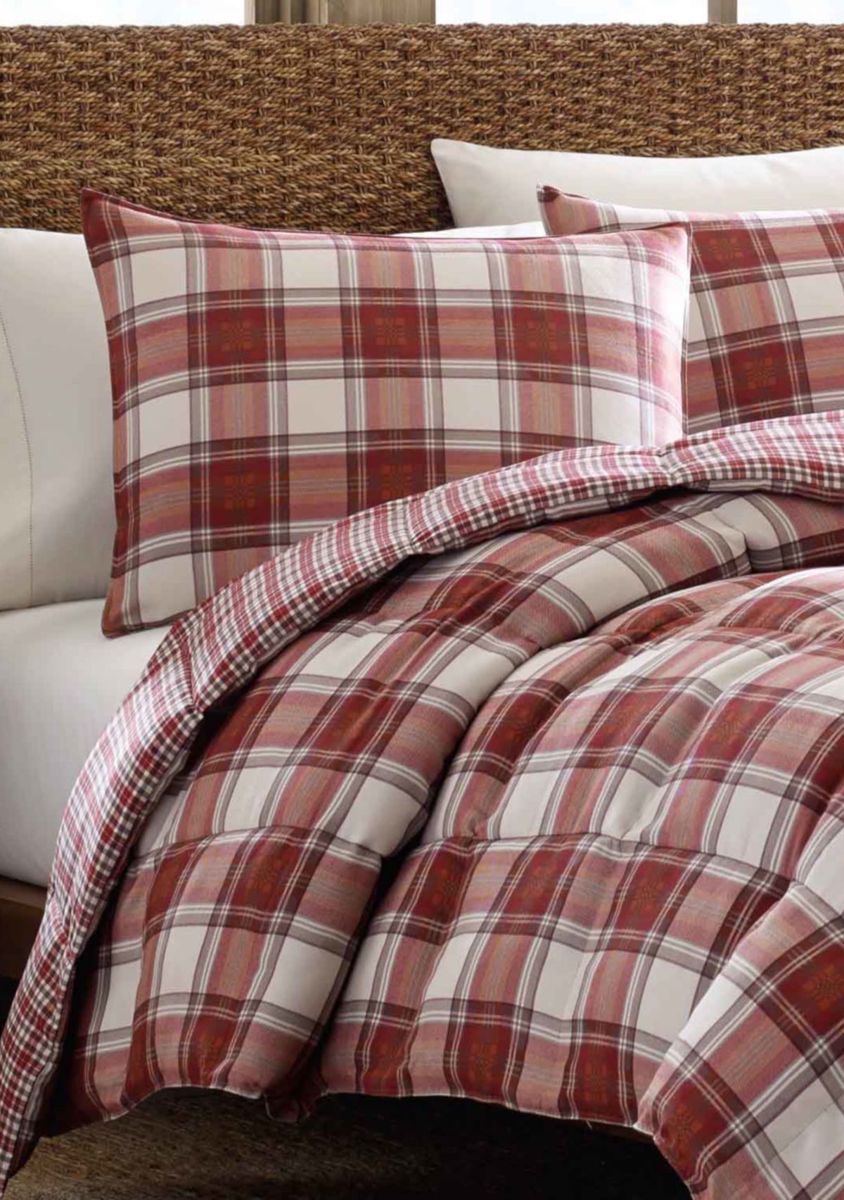 Edgewood Plaid Microfiber Comforter-Sham Set