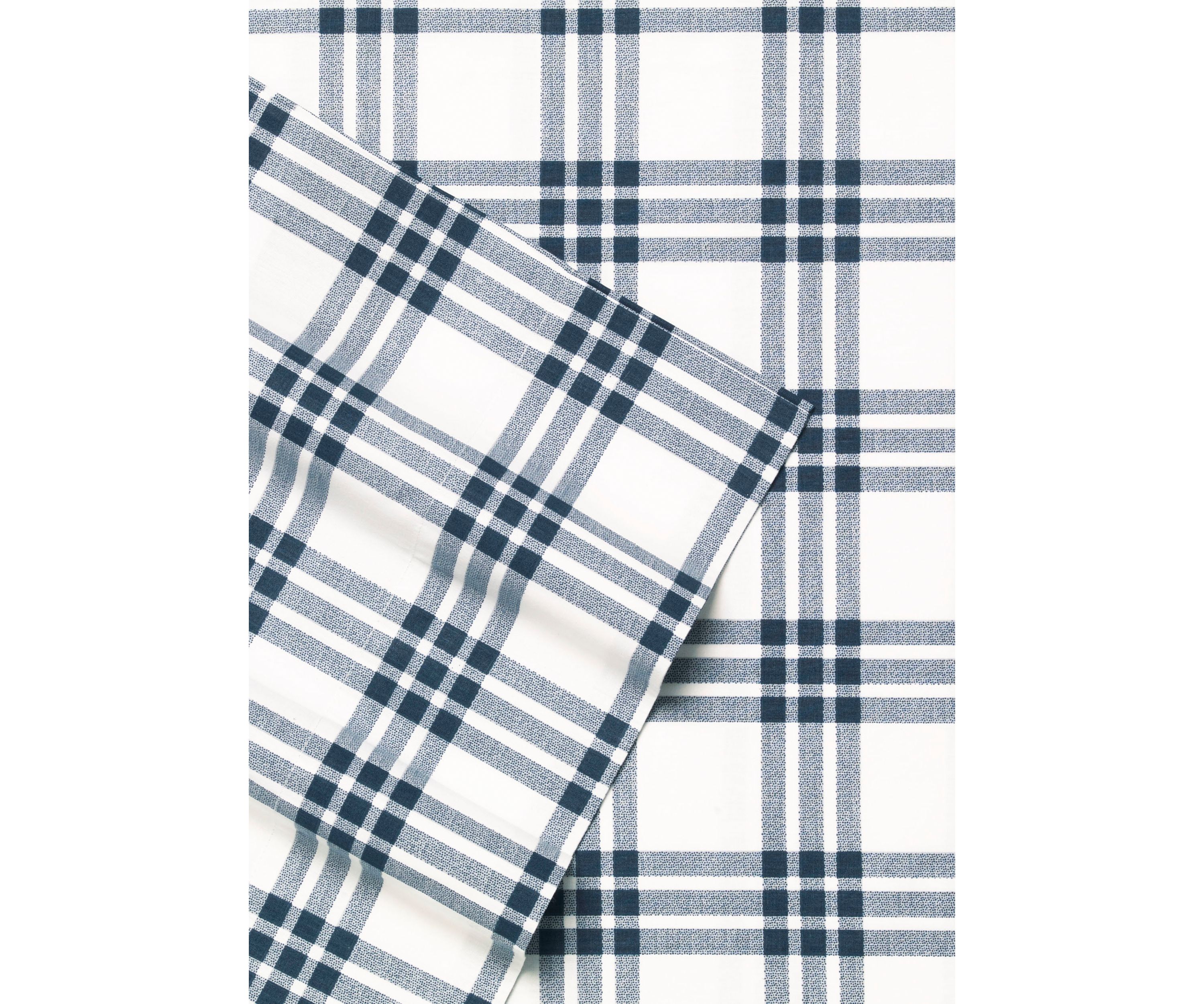 Basic Plaid Cotton Percale Sheet Set