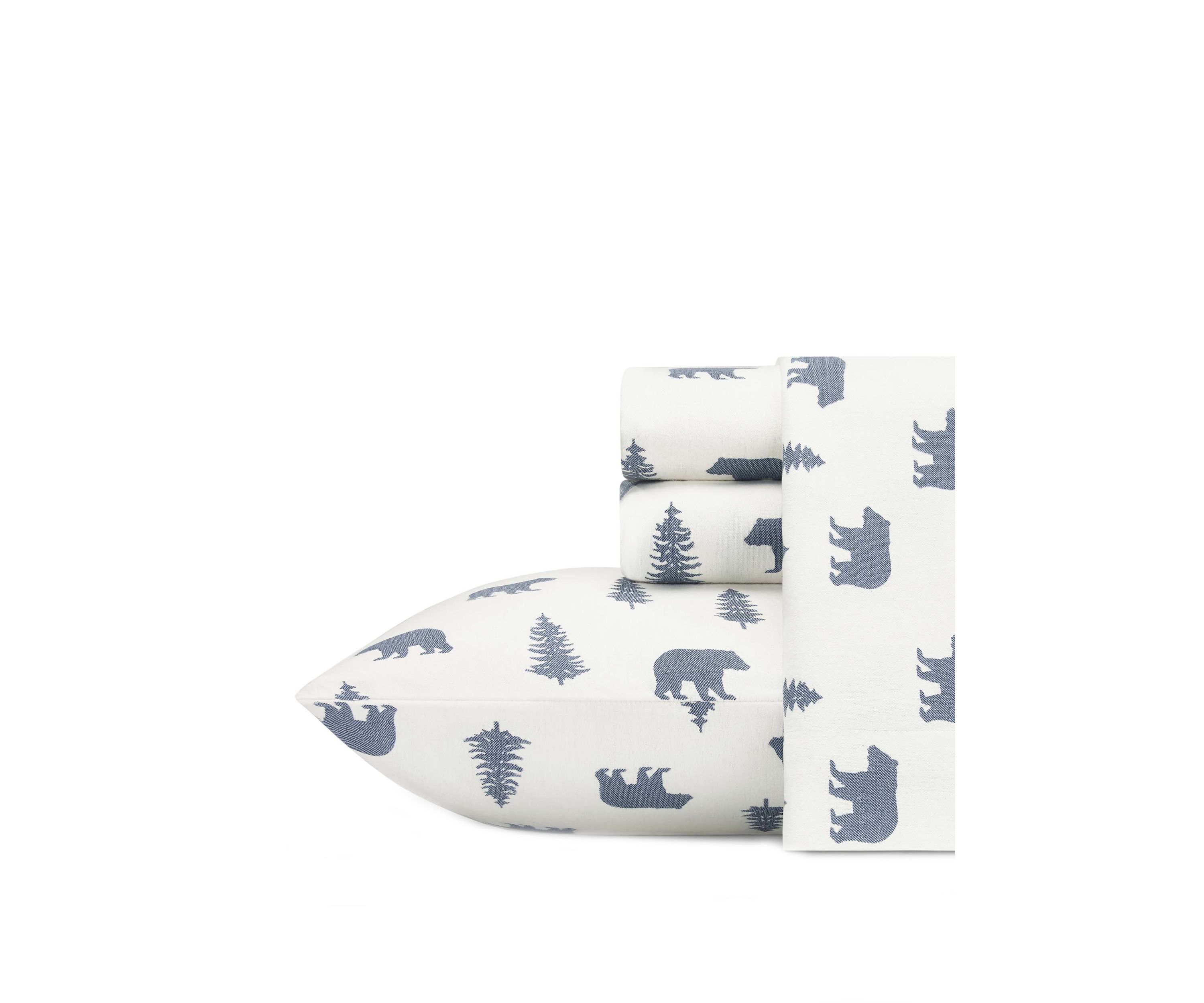 Bear And Trees Flannel Sheet Set