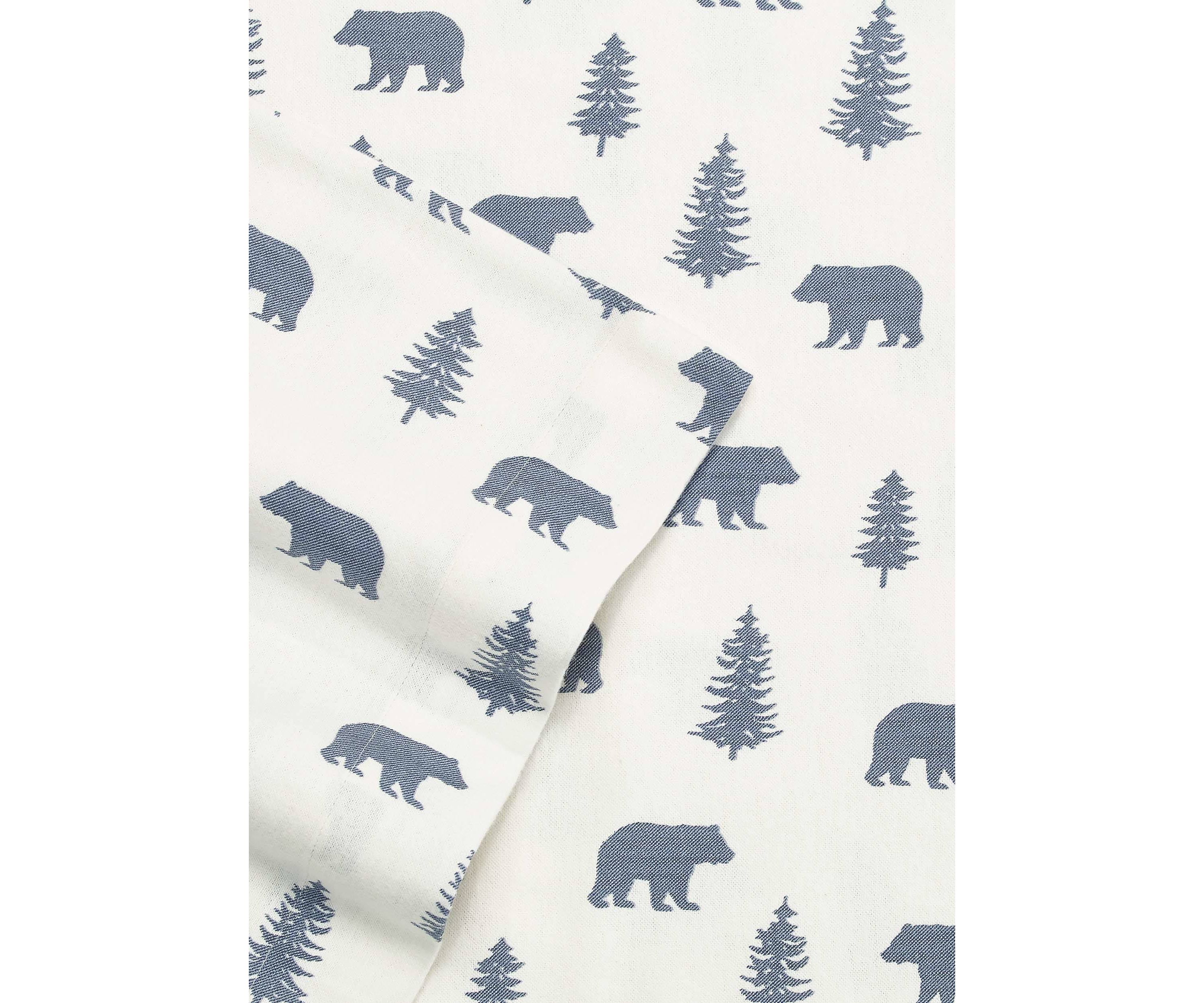 Bear And Trees Flannel Sheet Set