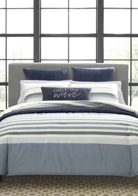 Lansier Gray Cotton Comforter Sham Set