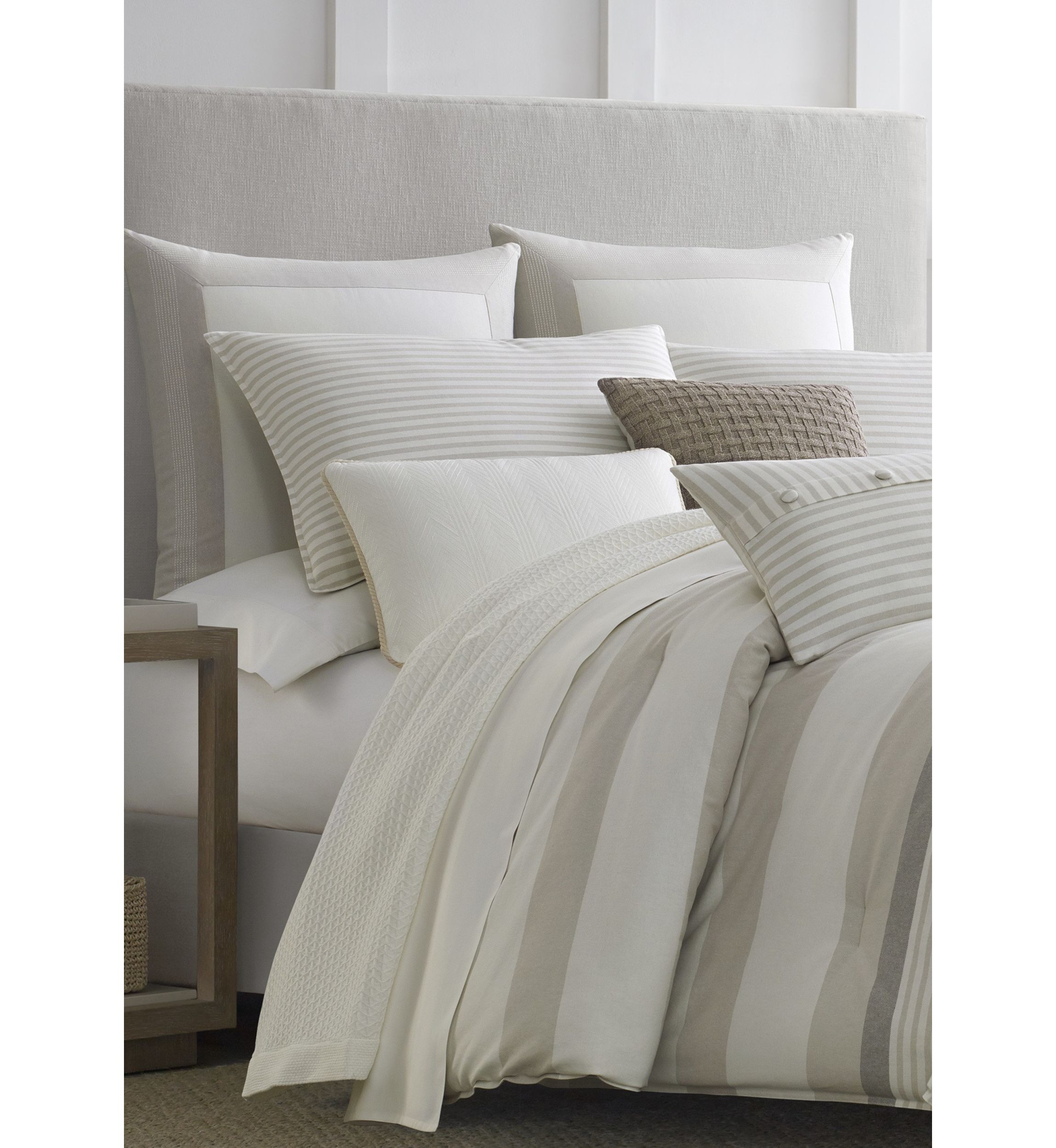 Saybrook Beige Cotton Comforter Sham Set
