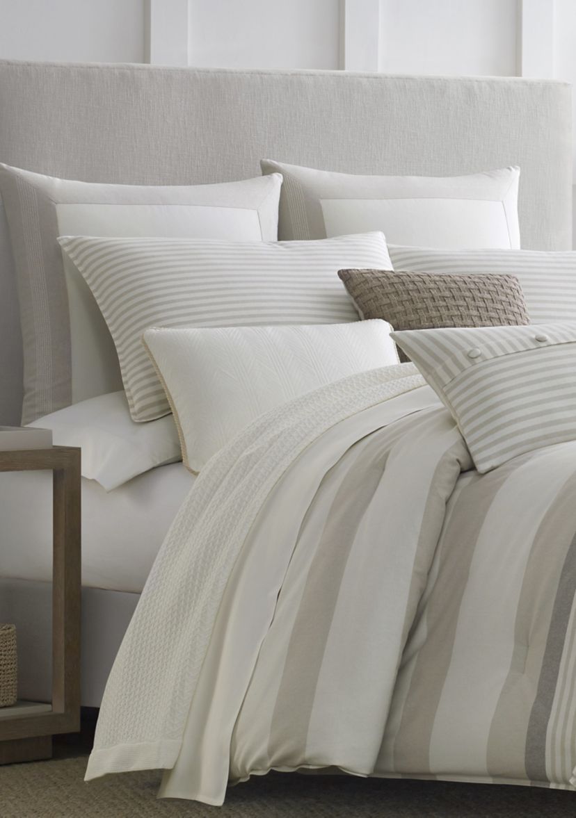 Saybrook Beige Cotton Comforter Sham Set