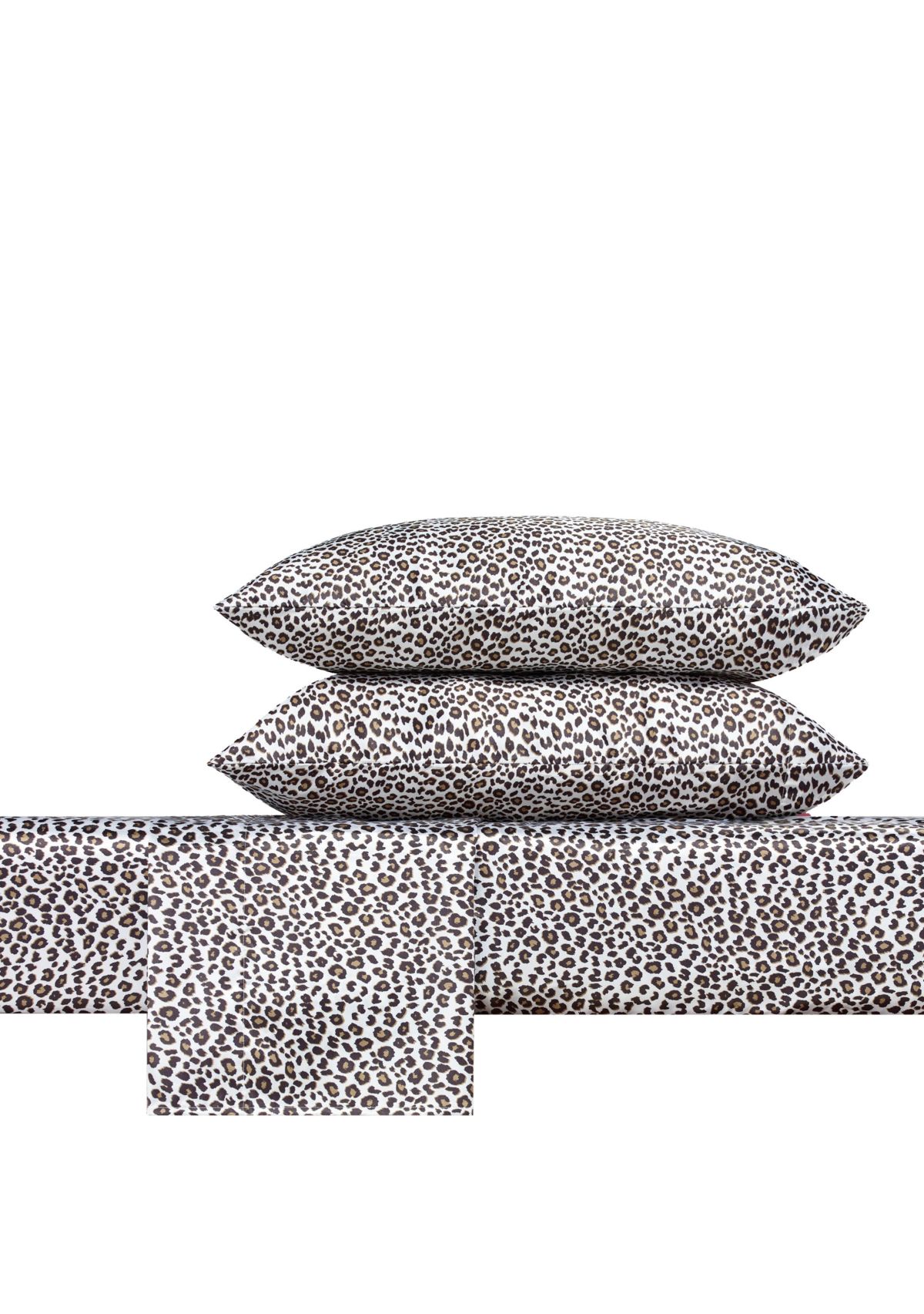 4 Piece Betseys Leopard Satin Sheet Set