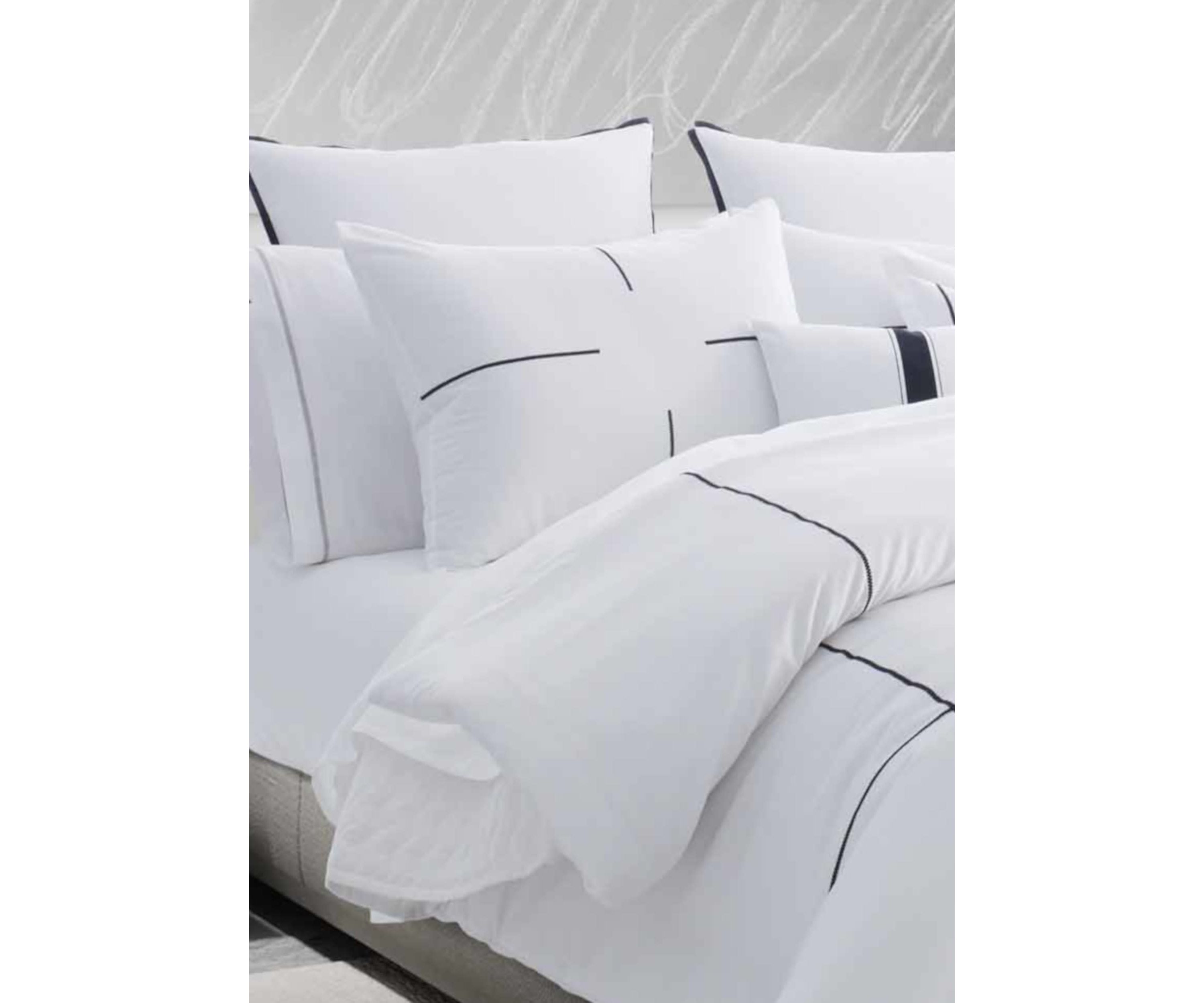 3 Piece Zig Zag Cotton Sateen Comforter Sham Set