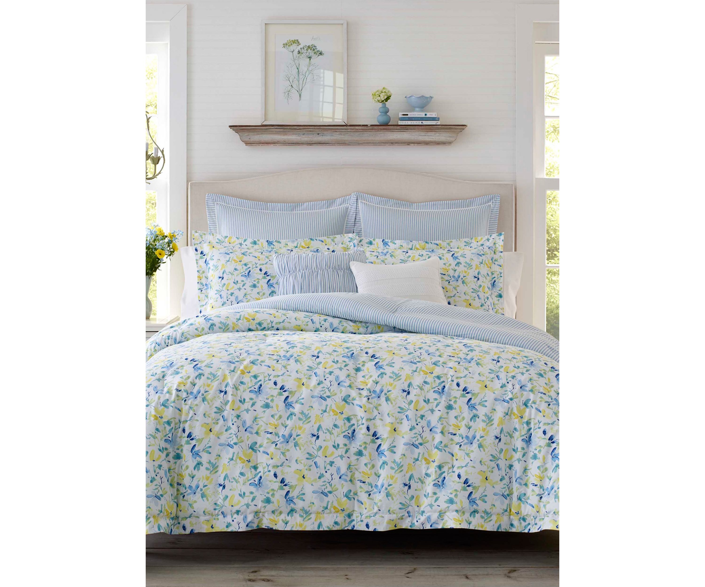 Nora Cotton Percale Comforter Sham Bonus Set