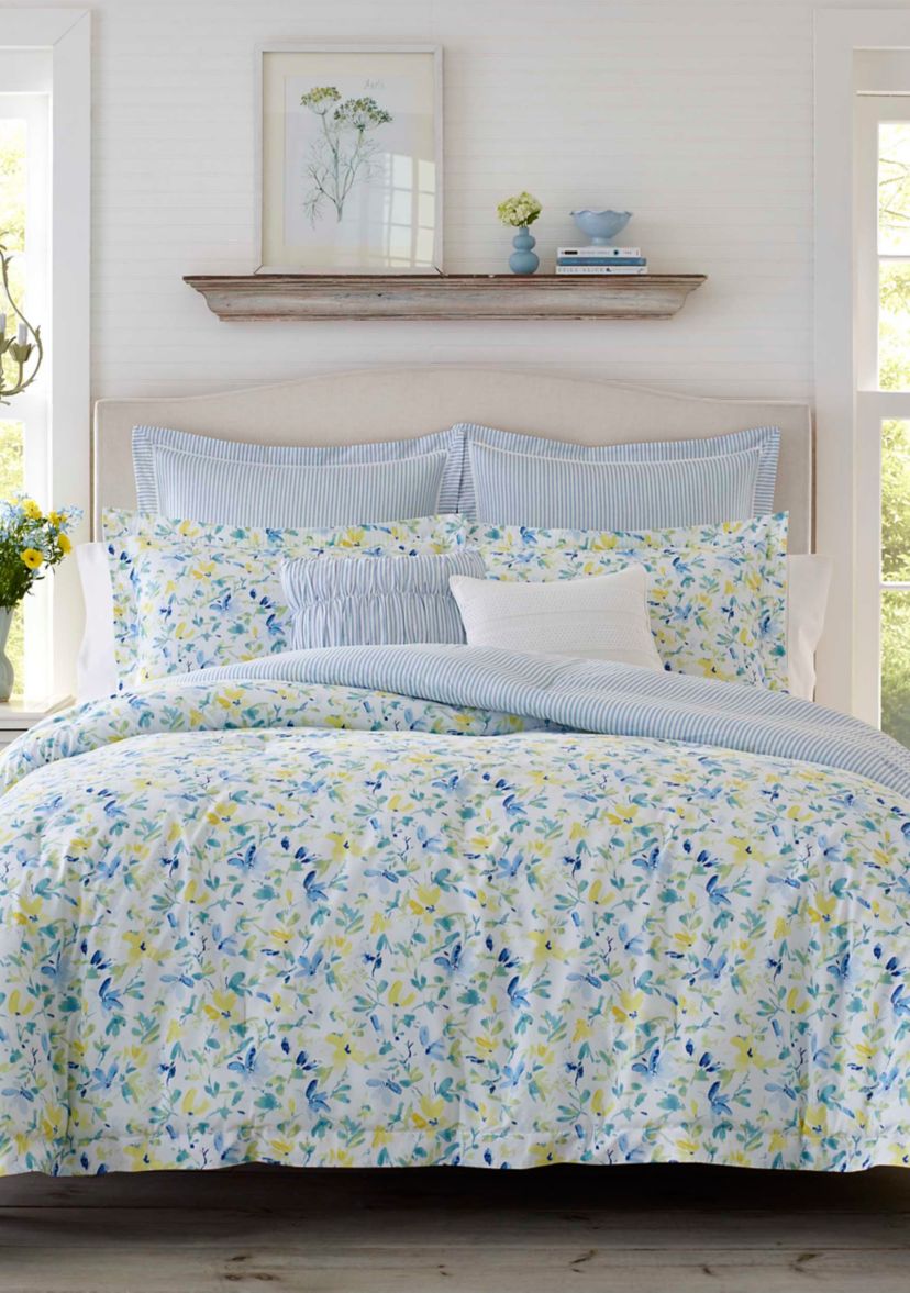 Nora Cotton Percale Comforter Sham Bonus Set