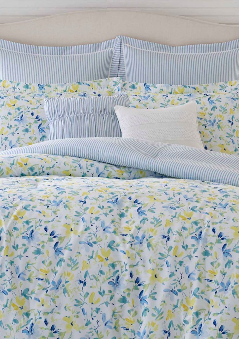 Nora Cotton Percale Comforter Sham Bonus Set