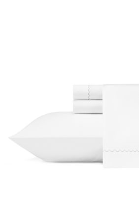 Vera Wang Simple Scallop Cotton Sheet Set