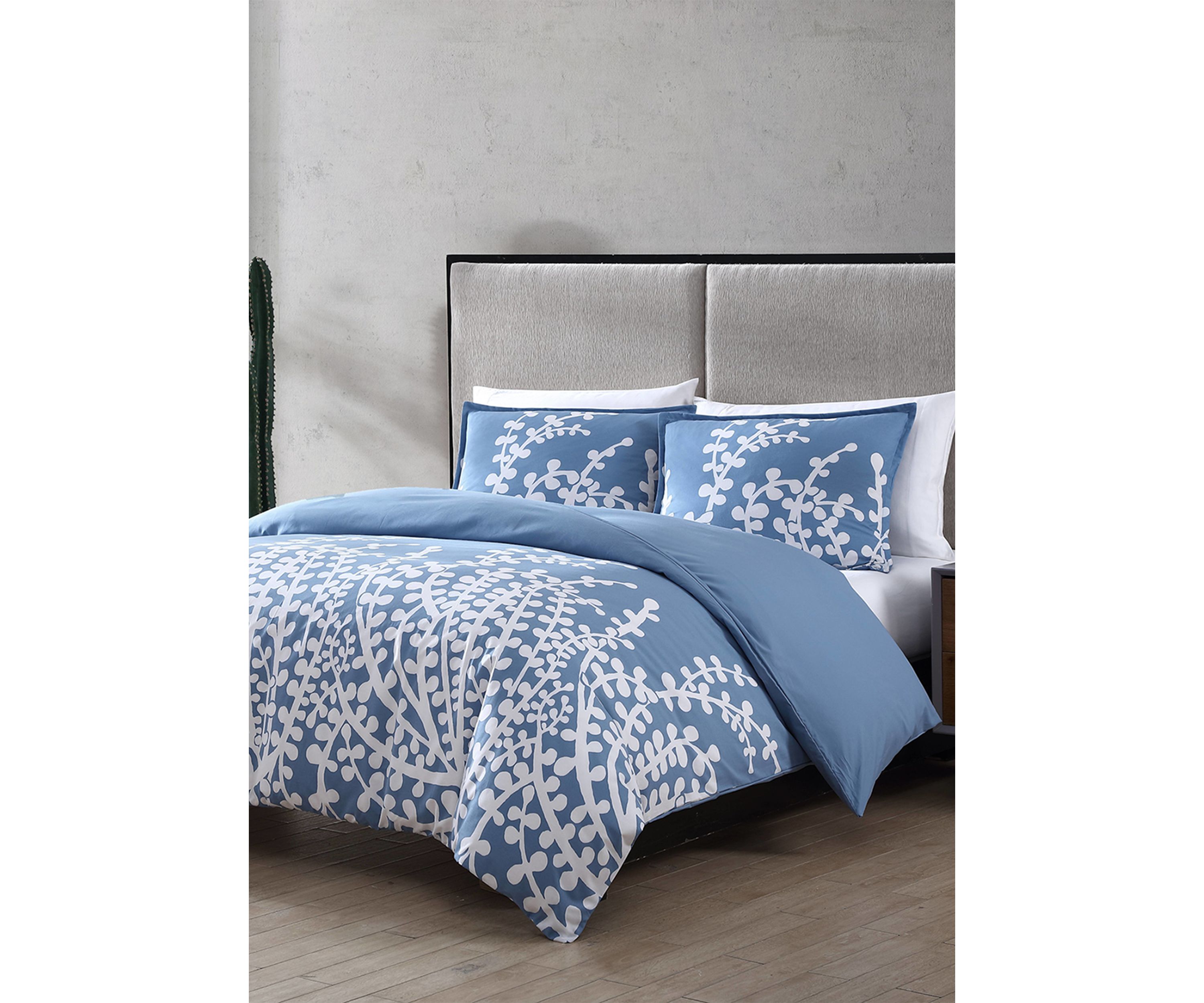 Branches 2-Piece Floral Cotton Duvet Cover Set