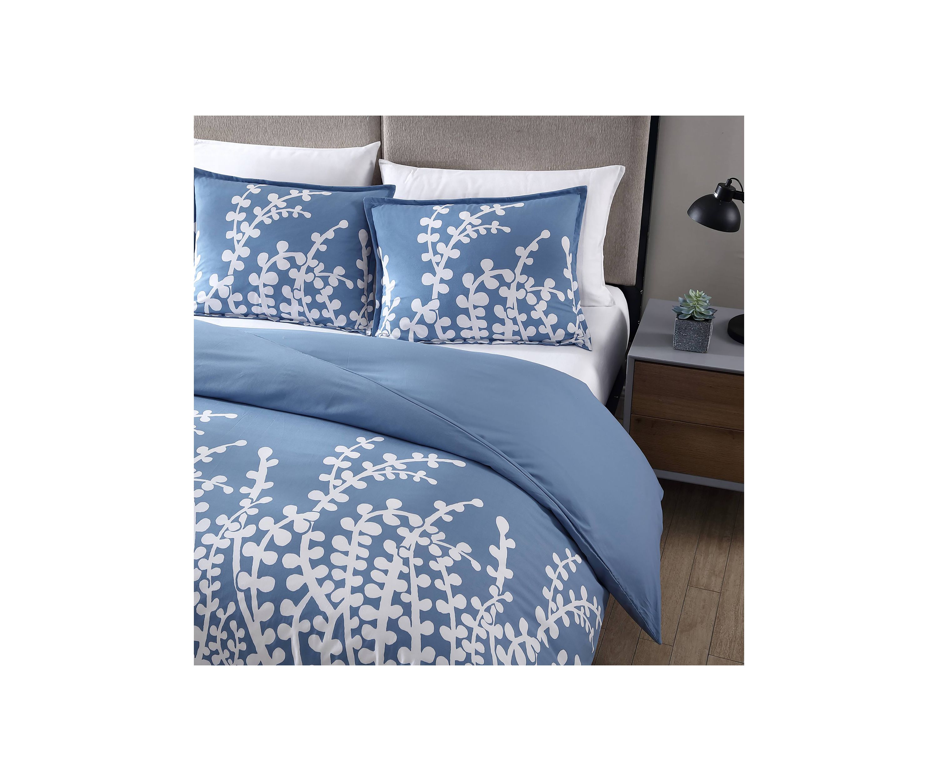 Branches 2-Piece Floral Cotton Duvet Cover Set