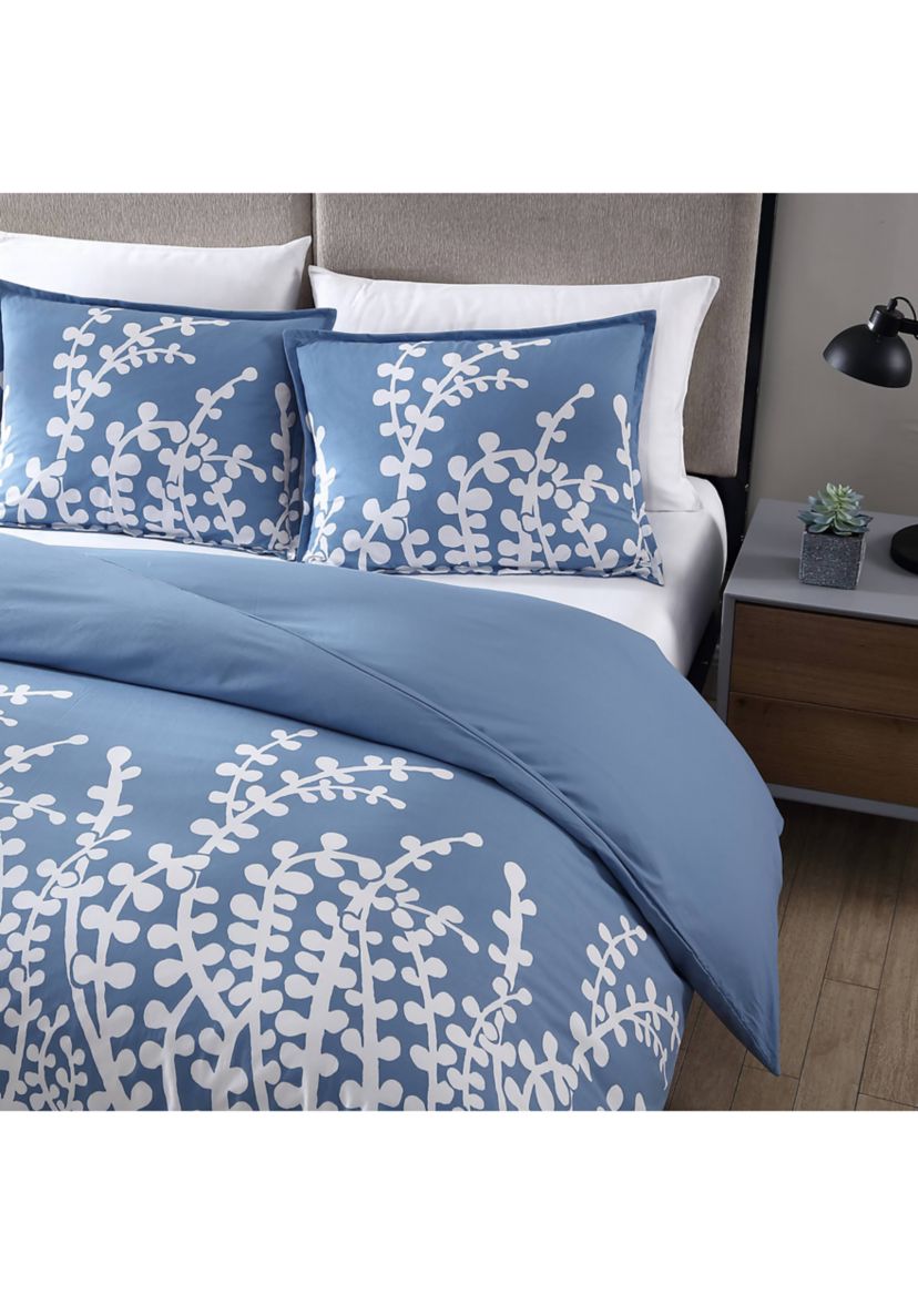 Branches 2-Piece Floral Cotton Duvet Cover Set