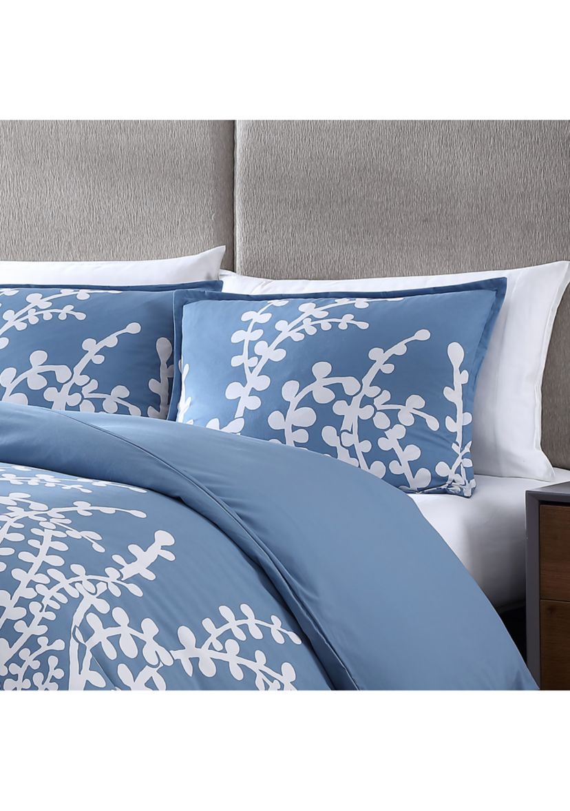 Branches 2-Piece Floral Cotton Duvet Cover Set