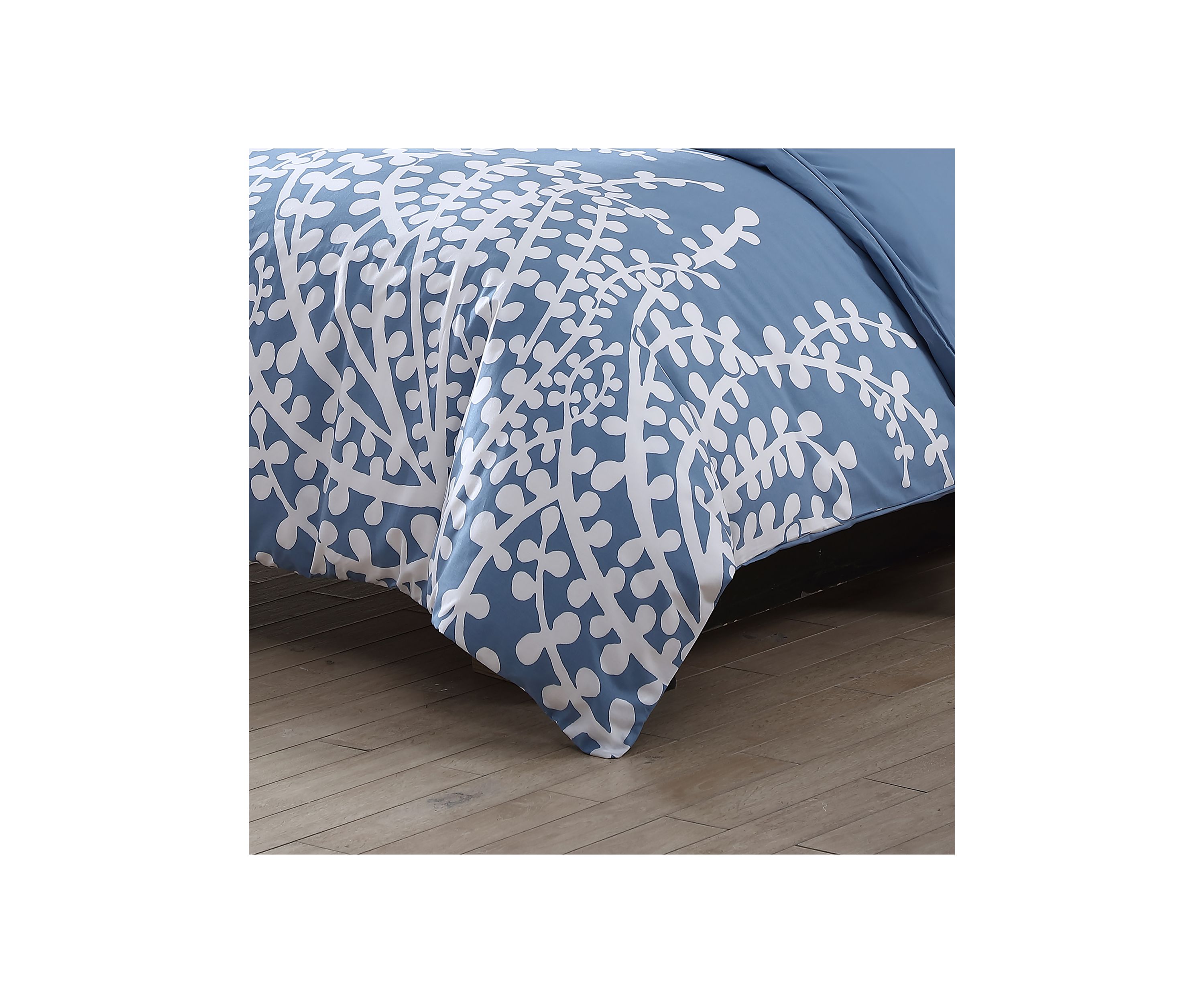 Branches 2-Piece Floral Cotton Duvet Cover Set