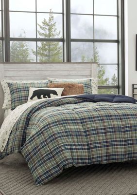 Rugged Plaid Microsuede Comforter Sham Set