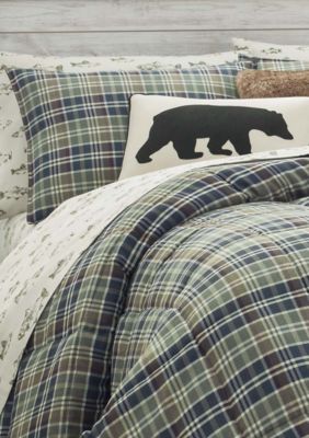 Rugged Plaid Microsuede Comforter Sham Set