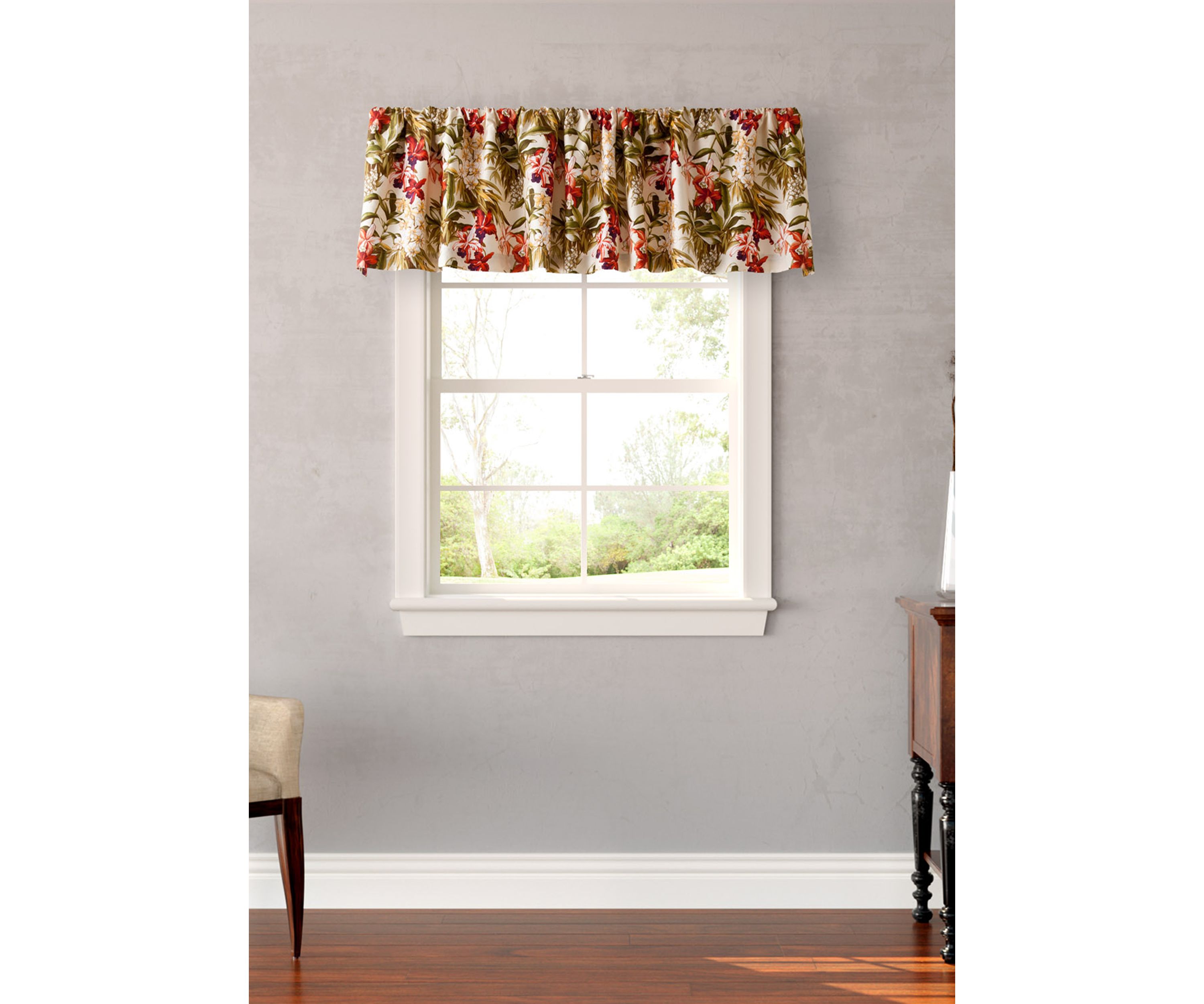 Daintree Tropics Window Valance 15-in. x 86-in. + 3-in. header