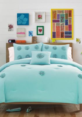 Teen Vogue Monica Aqua Twin Comforter Set 68 In X 86 In Belk