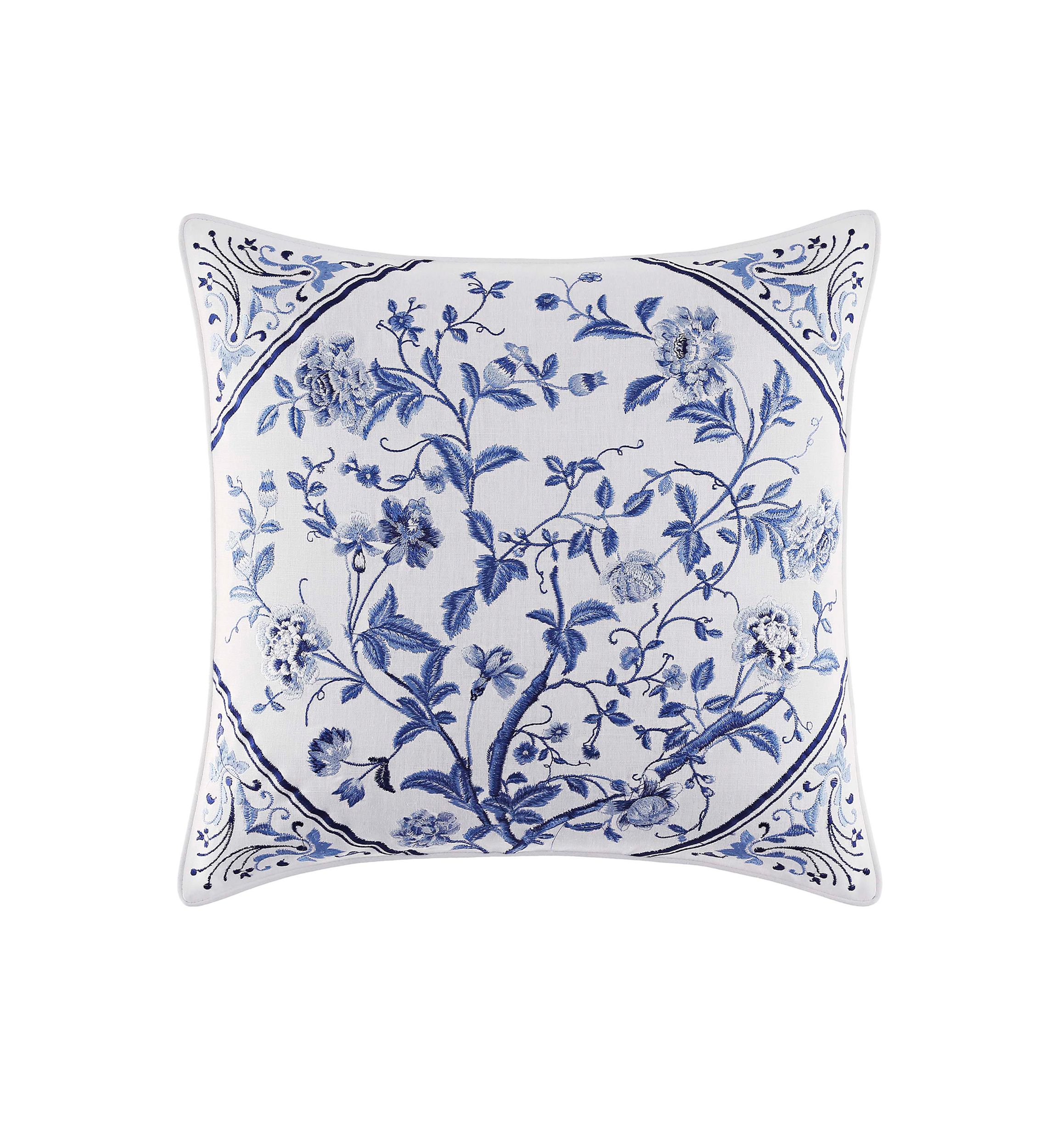Charlotte Embroidered Square Pillow