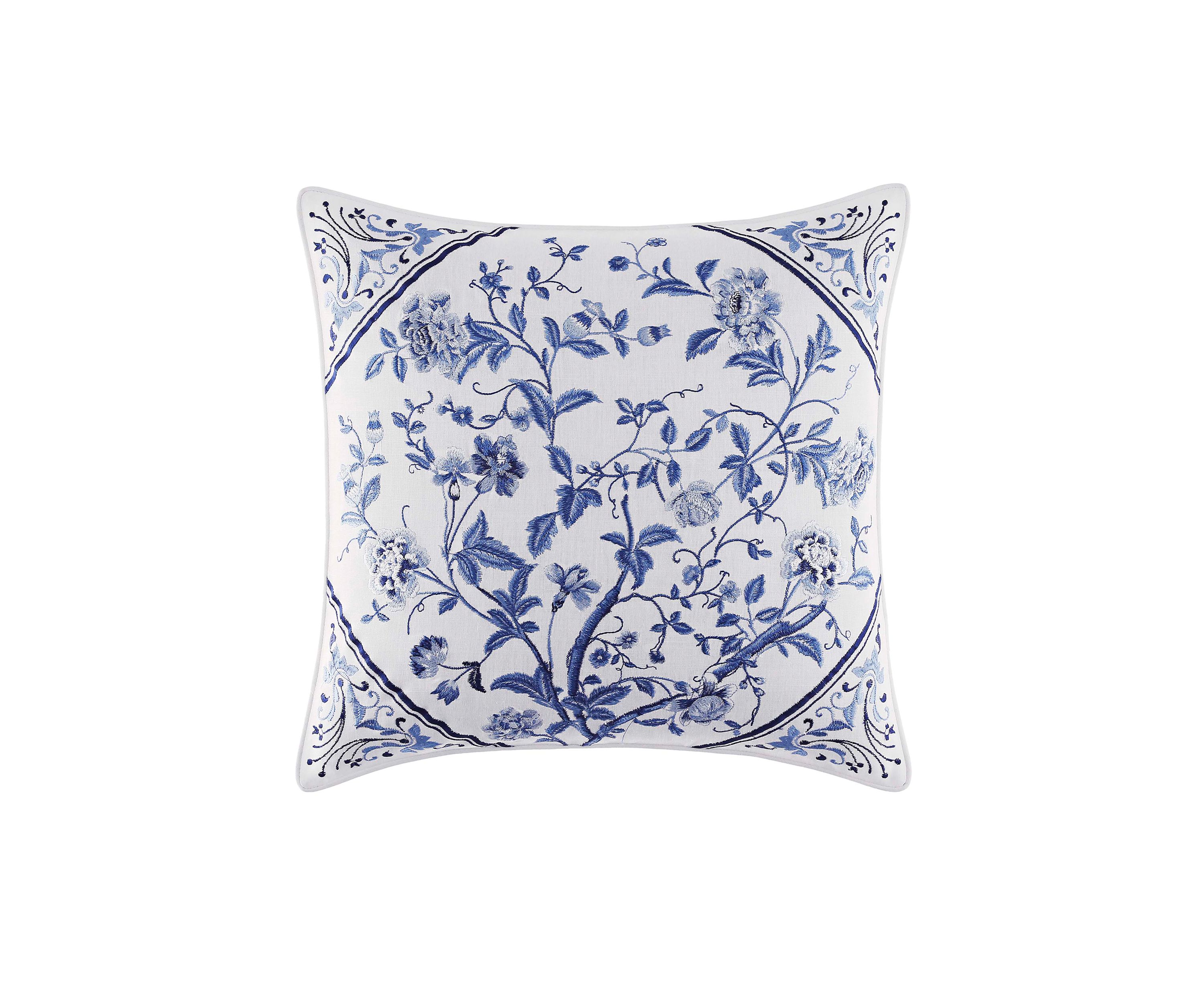 Charlotte Embroidered Square Pillow