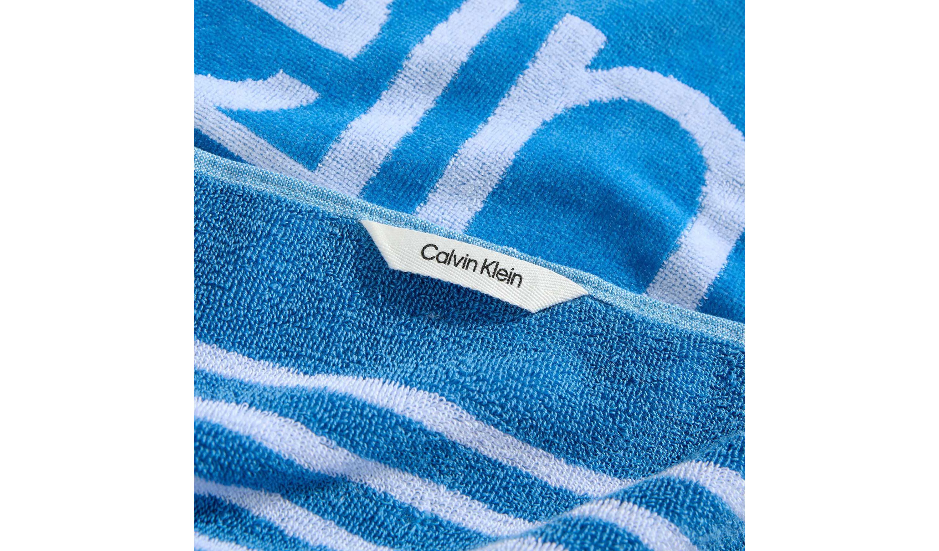 Pinstripe Logo Cotton Blend Beach Towel Set