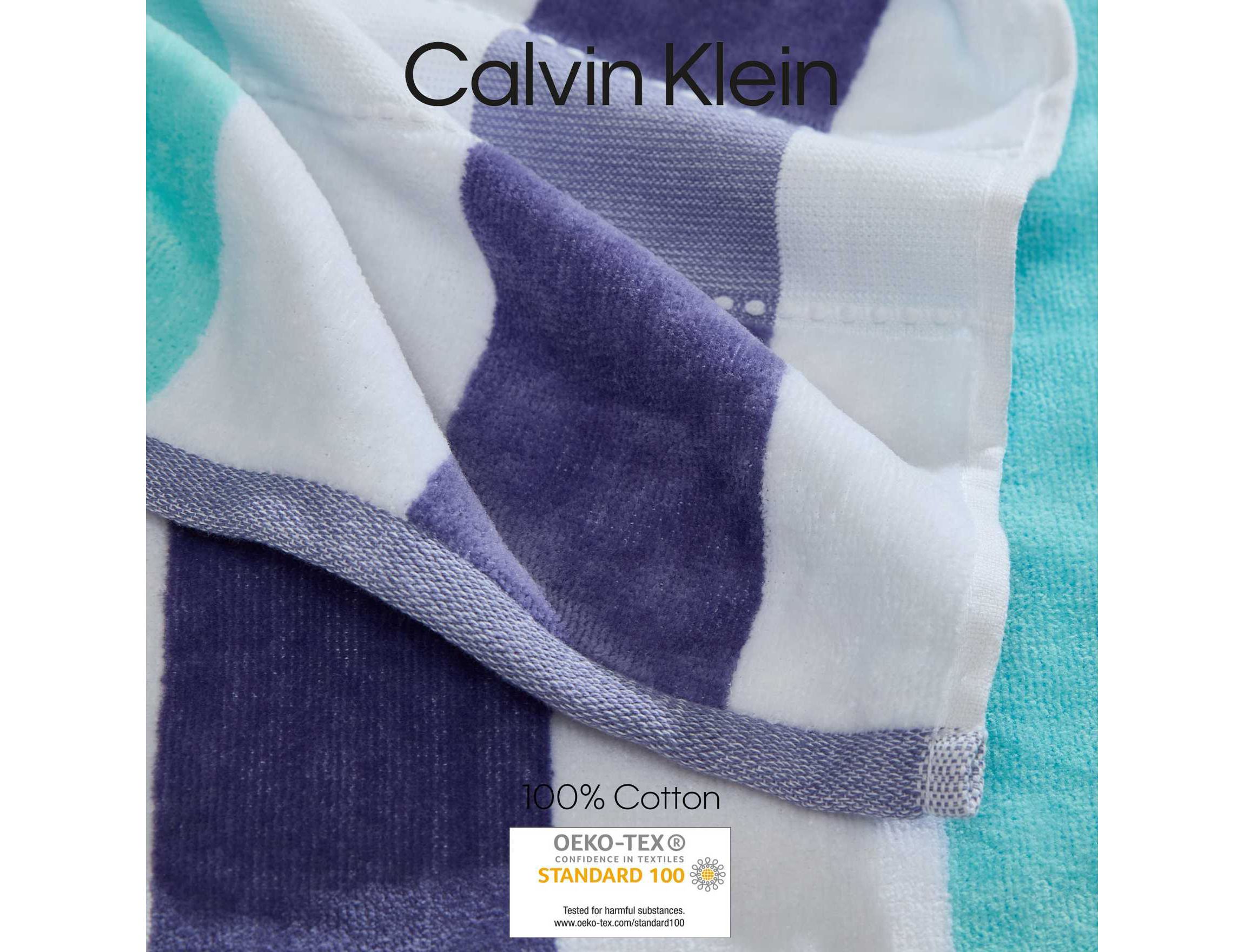 Pop Color Stripe Cotton Blend Beach Towel Set