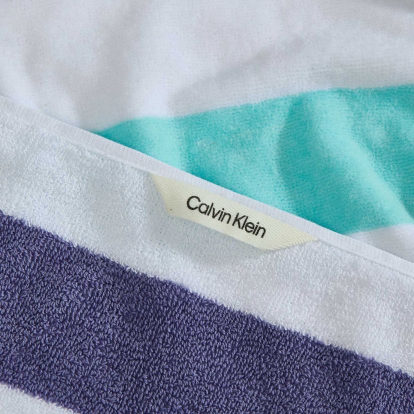 Pop Color Stripe Cotton Blend Beach Towel Set