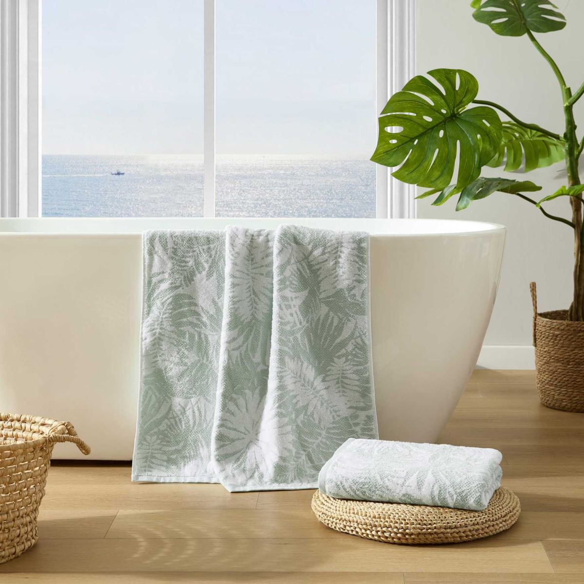 Lago Palm Cotton Towel Set