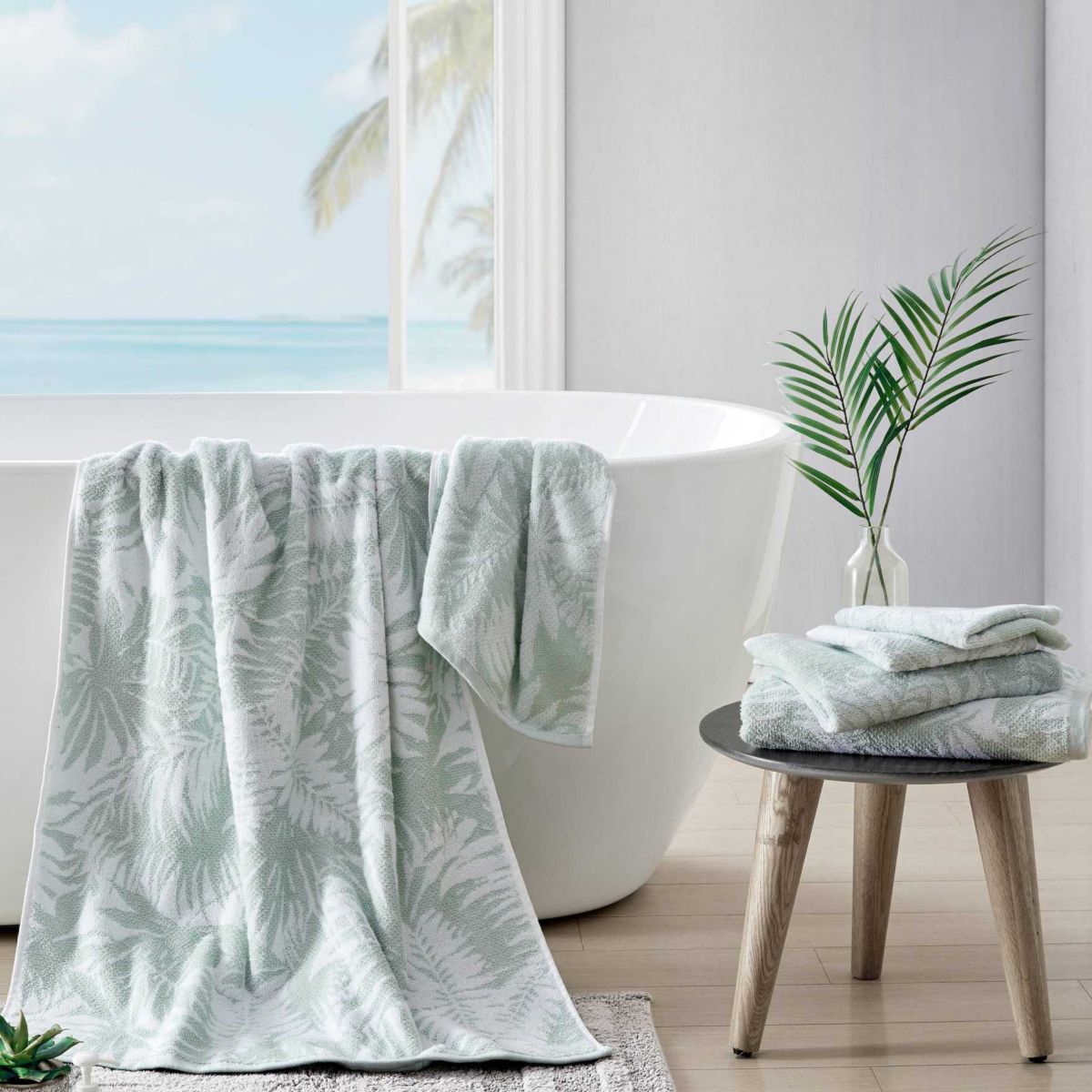 Lago Palm Cotton Towel Set
