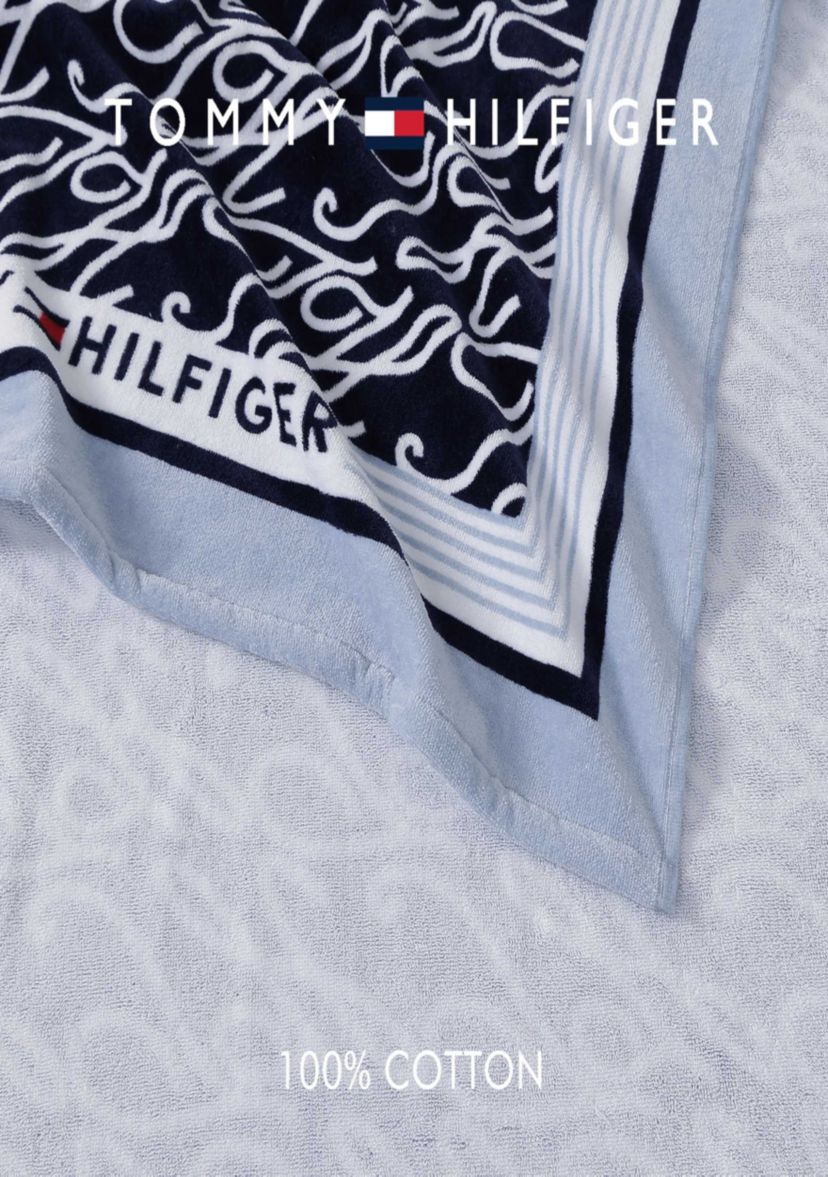Tommy Hilfiger Monogram Cotton Beach Towel | Belk