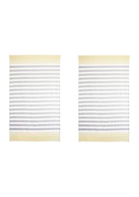 Vera Wang Beach Towel - Modern Multi Fouta Stripes MRB/LIM