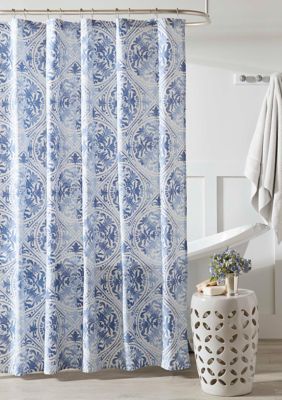 Laura Ashley 72 In X 72 In Mila Cotton Rich Shower Curtain Belk