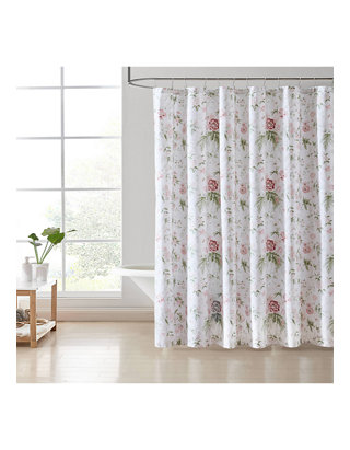 Laura Ashley Breezy Fl Cotton, Laura Ashley Fabric Shower Curtain Liner