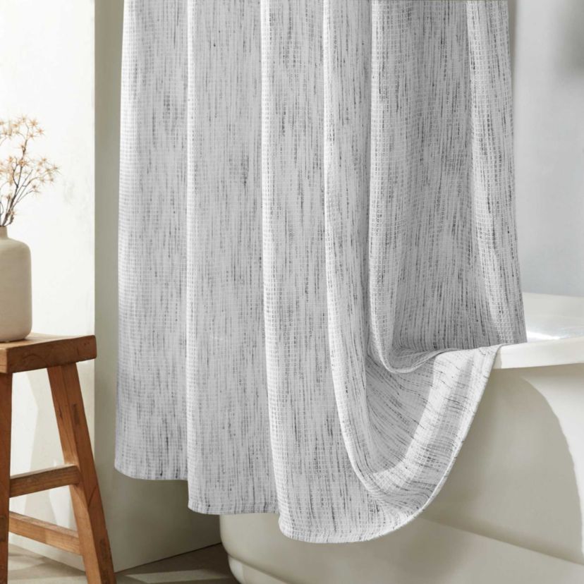Speckled Waffle Shower Curtain