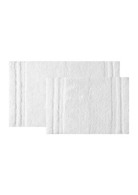 Vera Wang Eden 2-Piece Solid Reversible Bath Rug Set