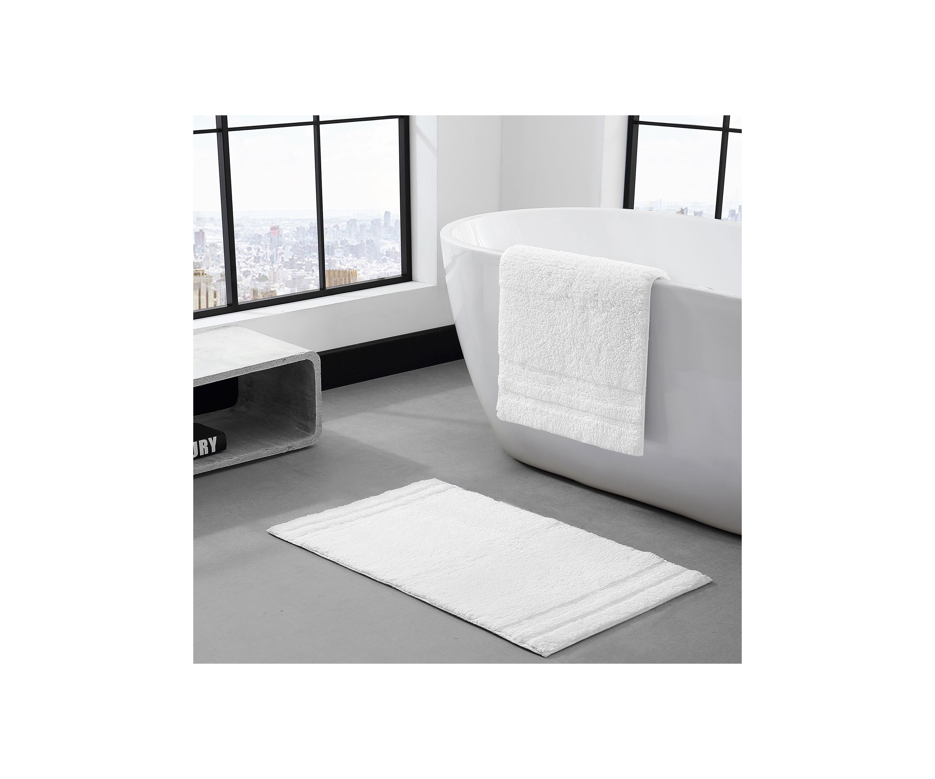 Eden 2-Piece Solid Reversible Bath Rug Set