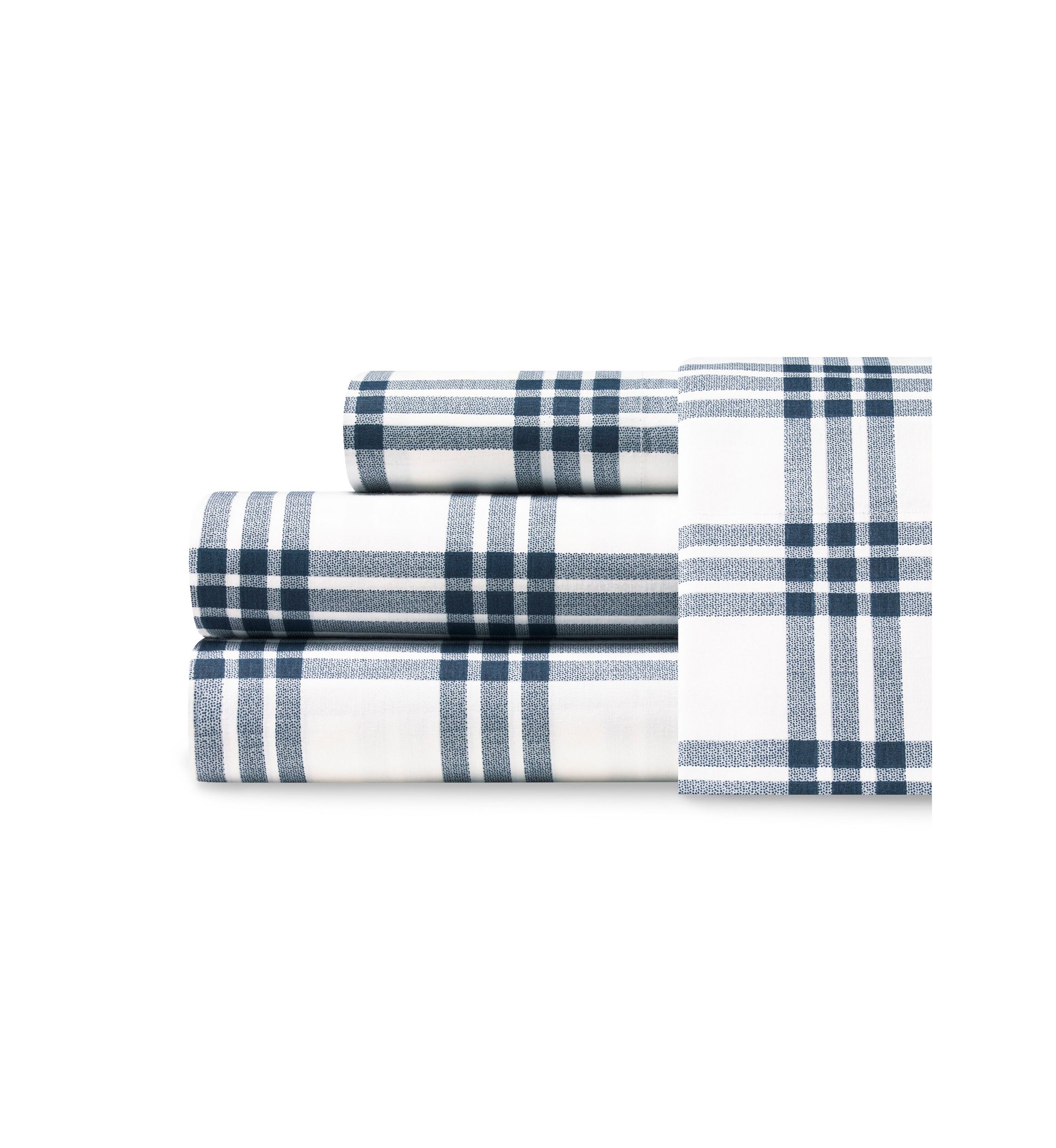 Basic Plaid Cotton Sheet Set