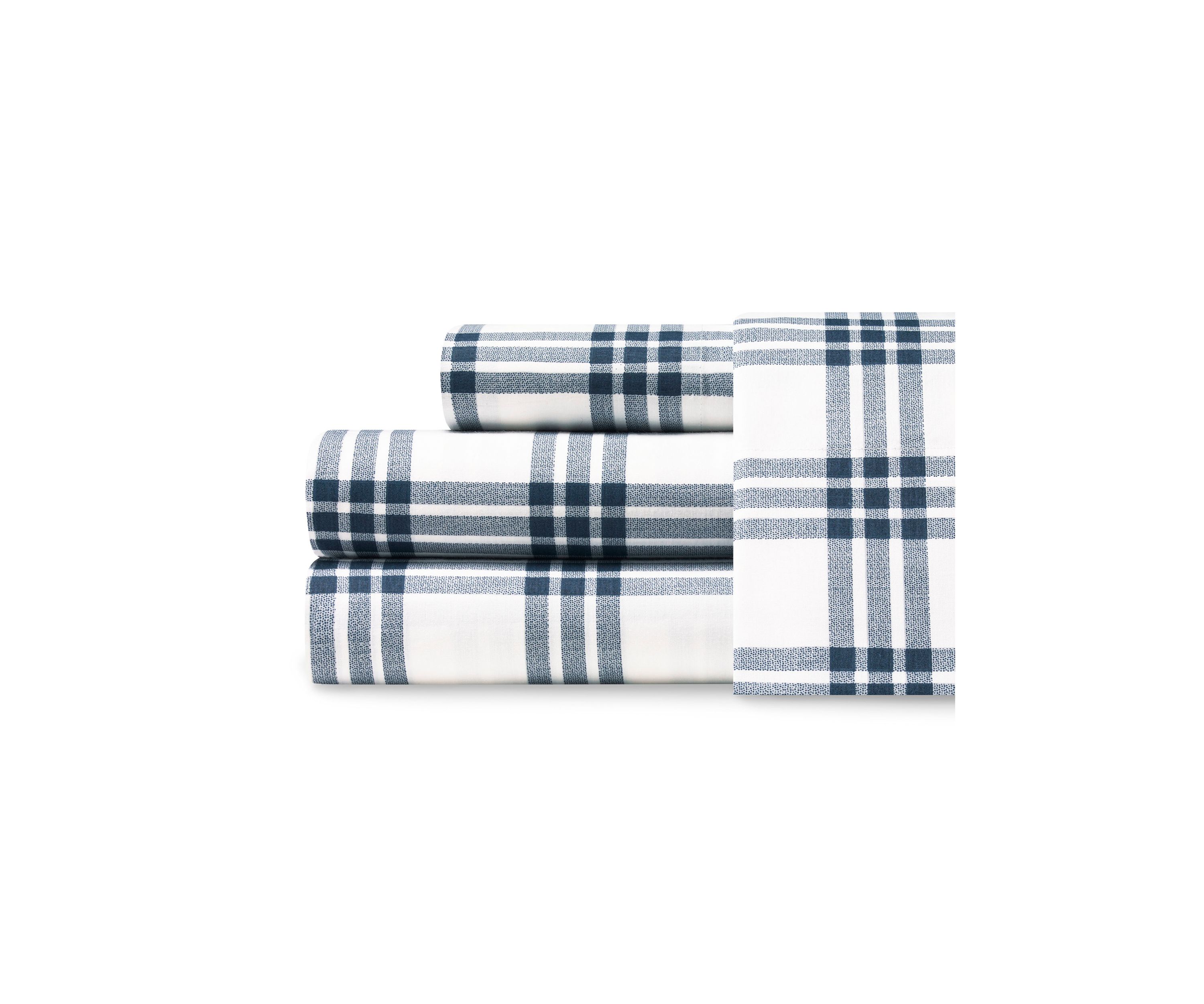 Basic Plaid Cotton Sheet Set