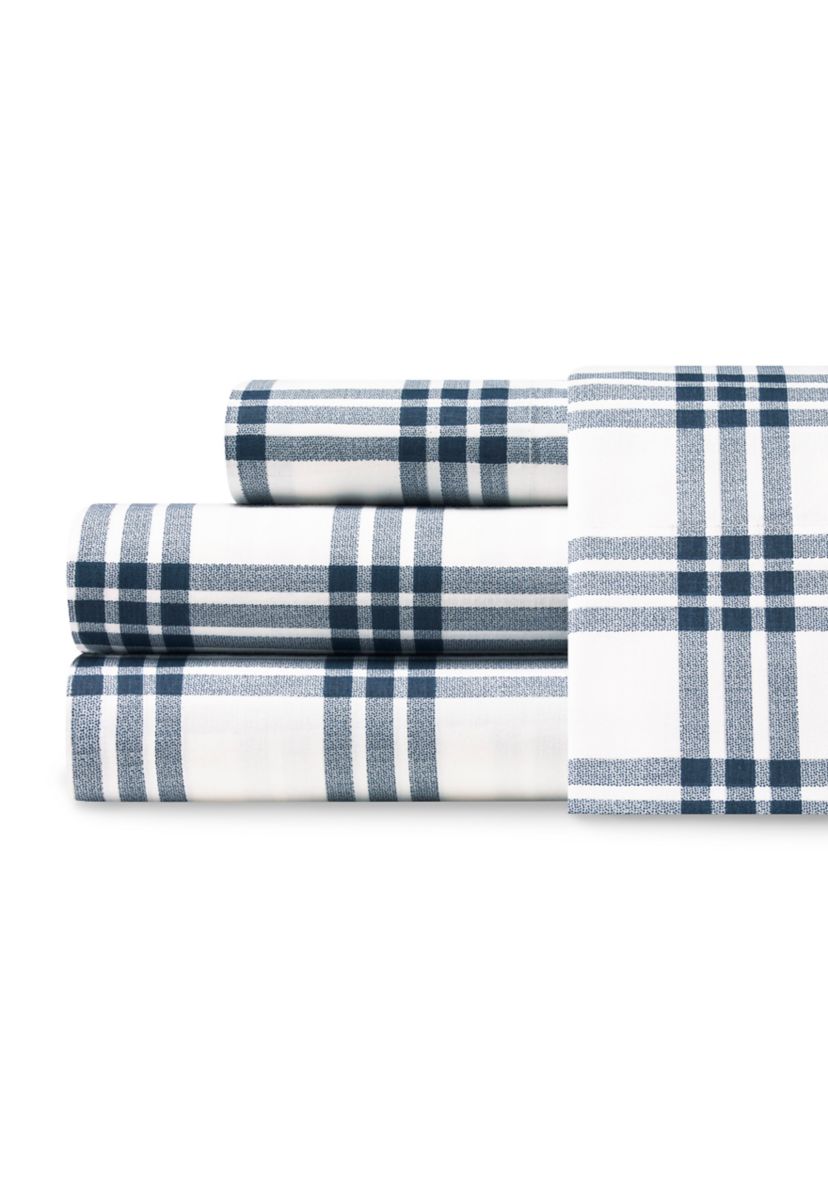 Basic Plaid Cotton Sheet Set