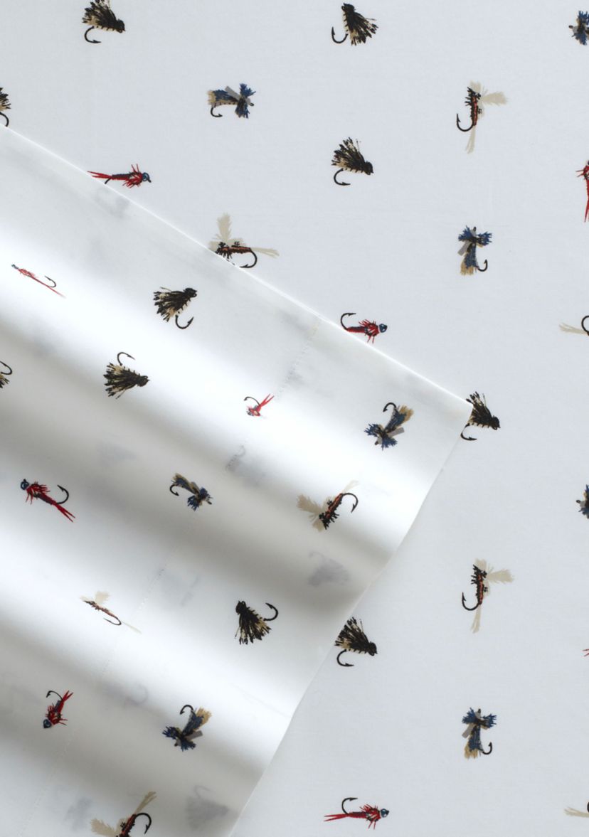 Fishing Flies Cotton Sheet Set