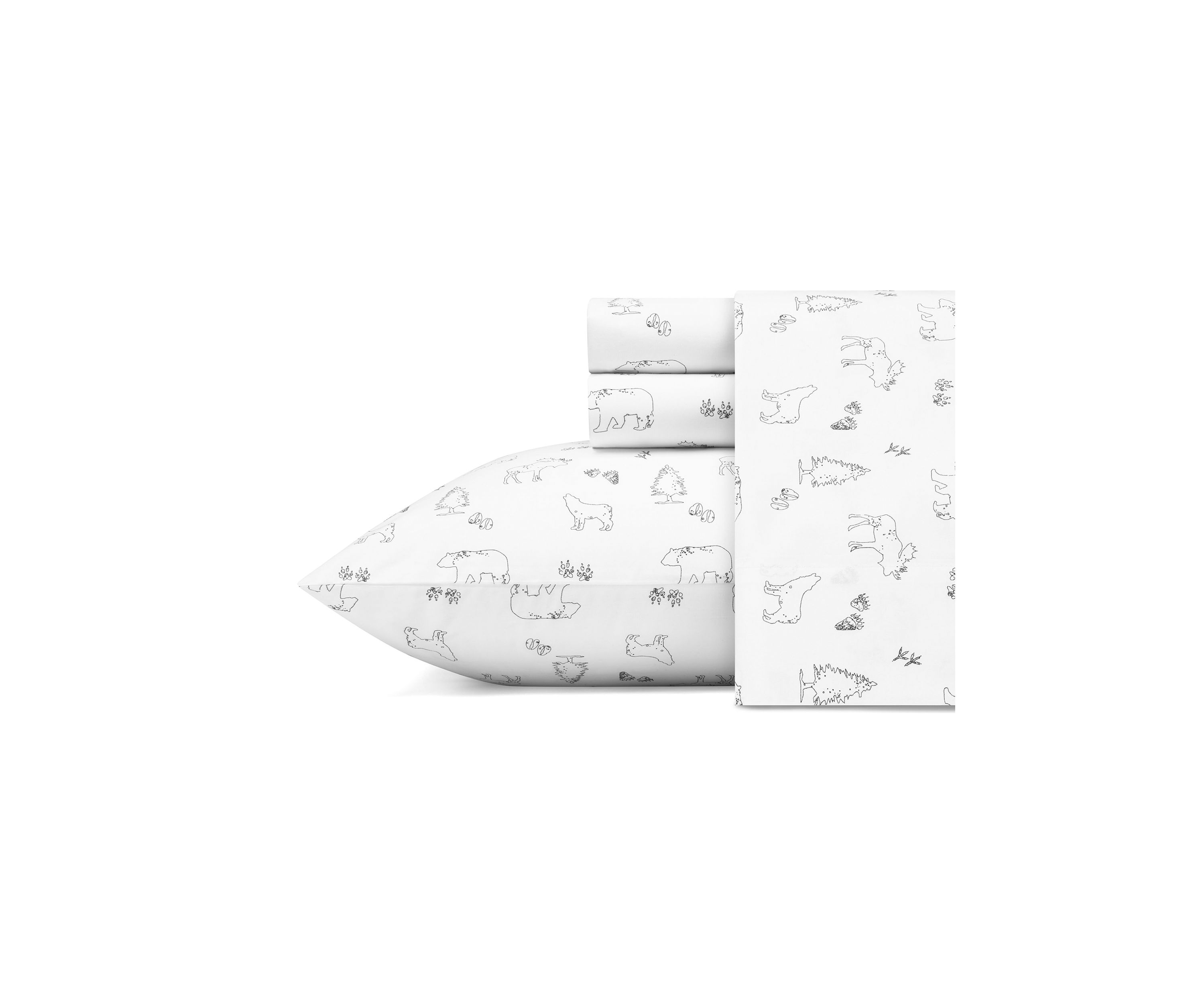 Animal Tracks 3-Piece Cotton Sheet Set