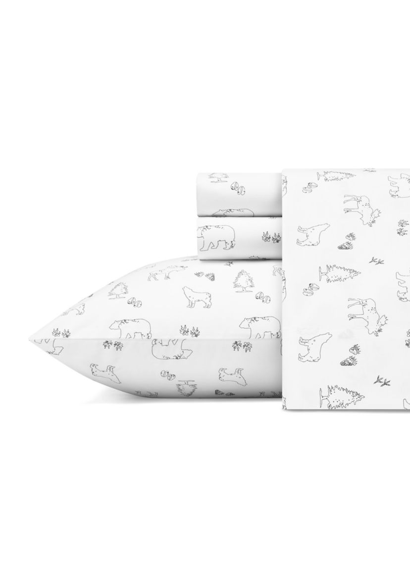 Animal Tracks 3-Piece Cotton Sheet Set