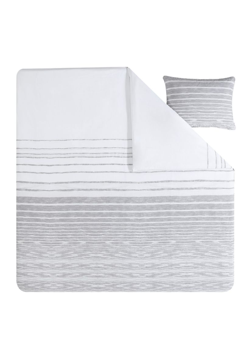 Abstract Stripe 3-Piece Cotton King Comforter Set