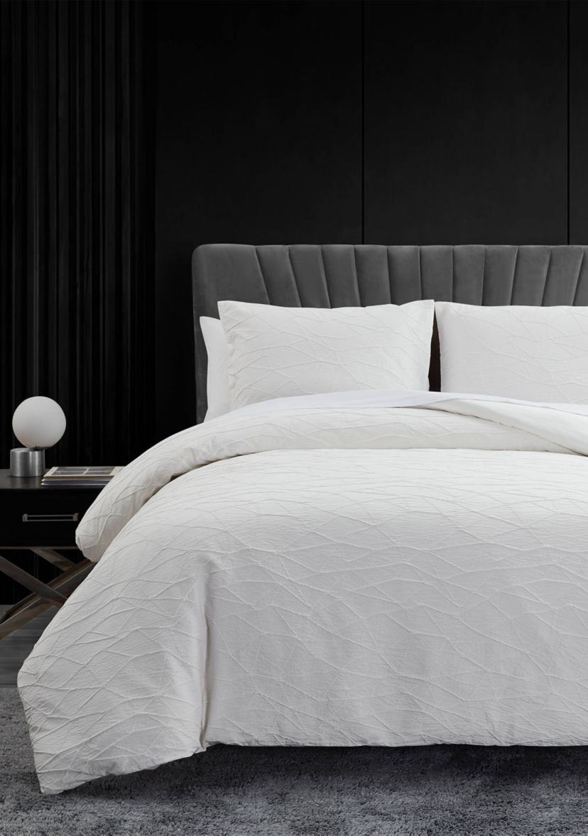 Abstract Crinkle 3-Piece Queen Comforter Set