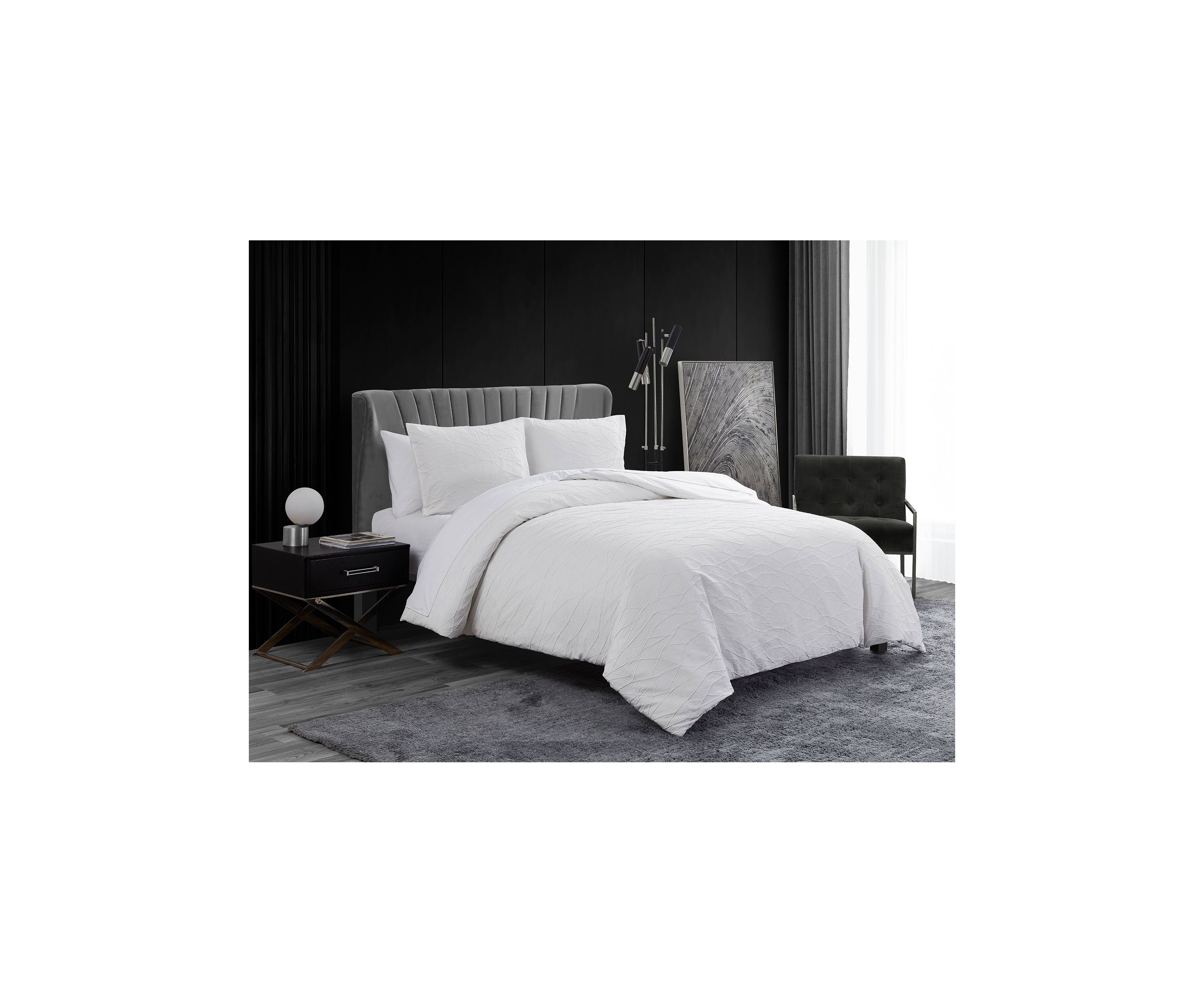 Abstract Crinkle 3-Piece Queen Comforter Set