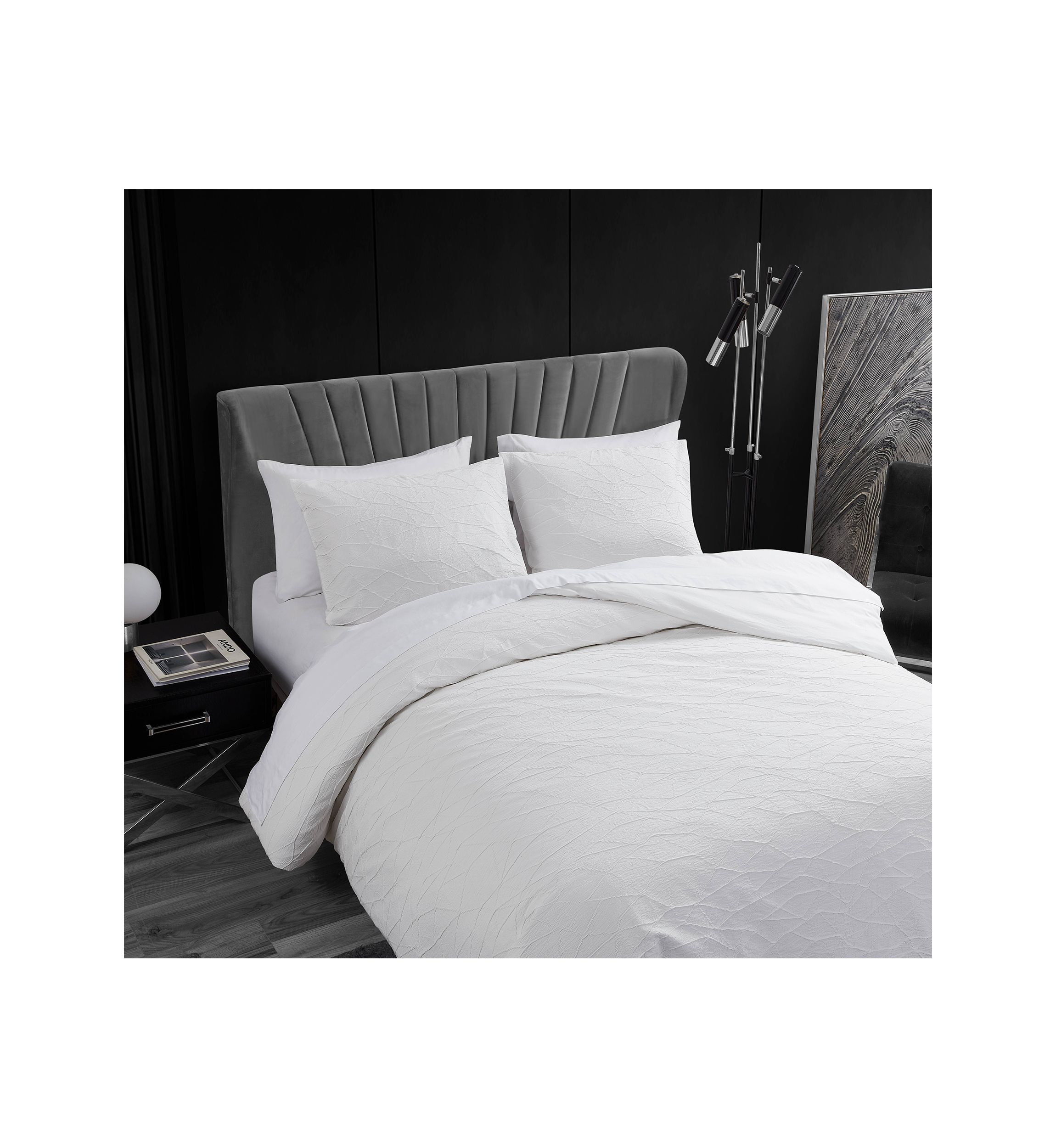 Abstract Crinkle 3-Piece King Comforter Set